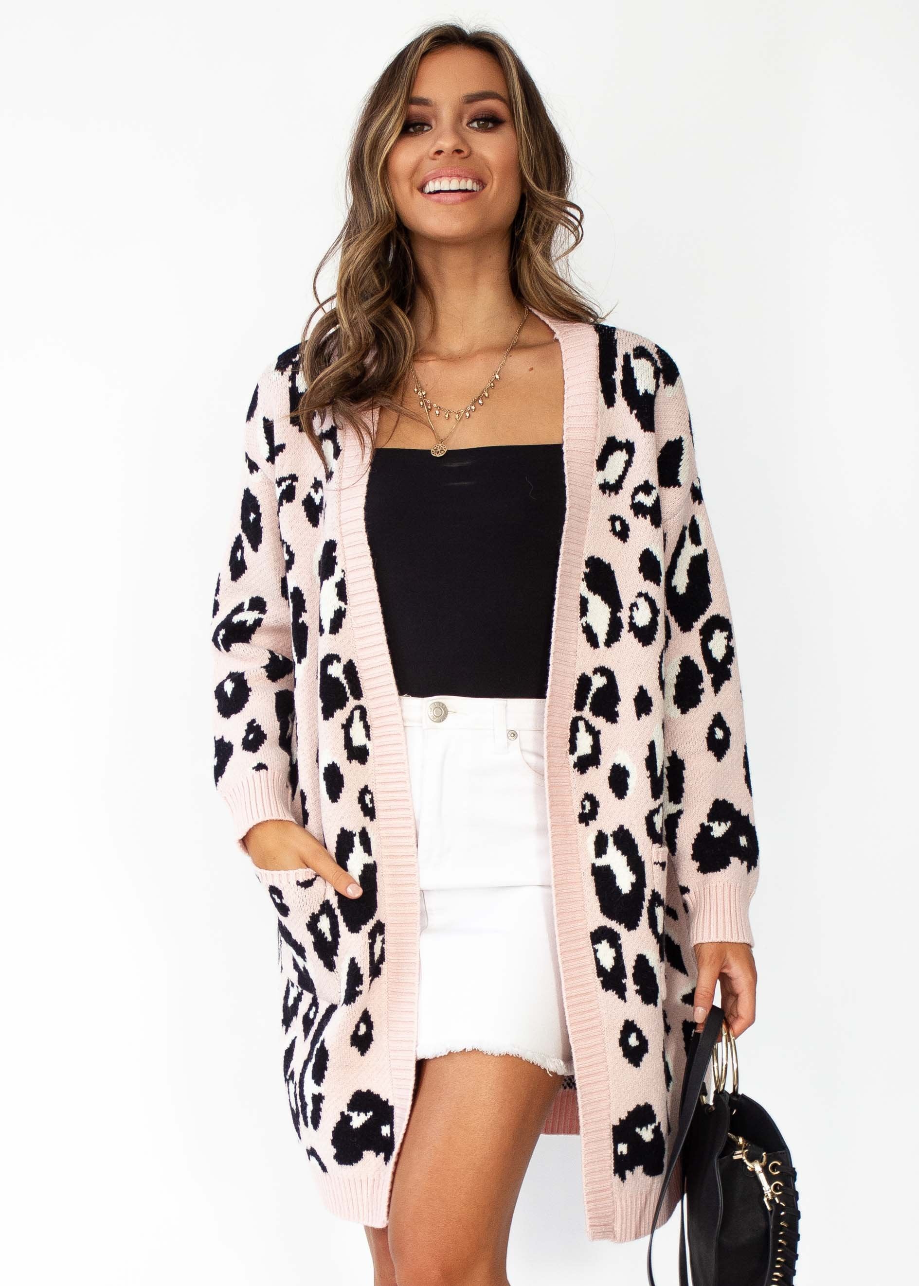 Come Alive Cardi - Blush Leopard