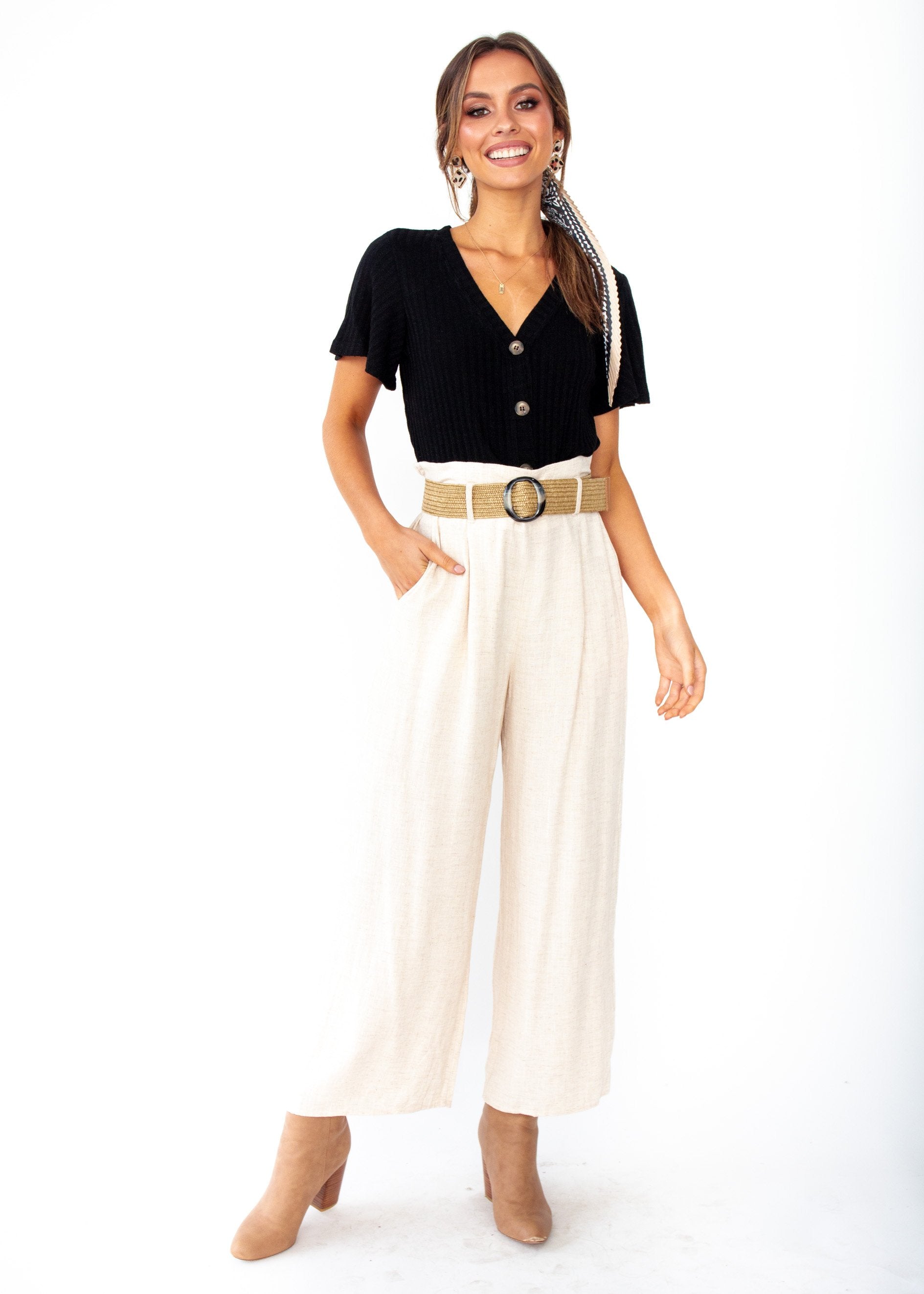Women's Way Out Linen Pants - Natural