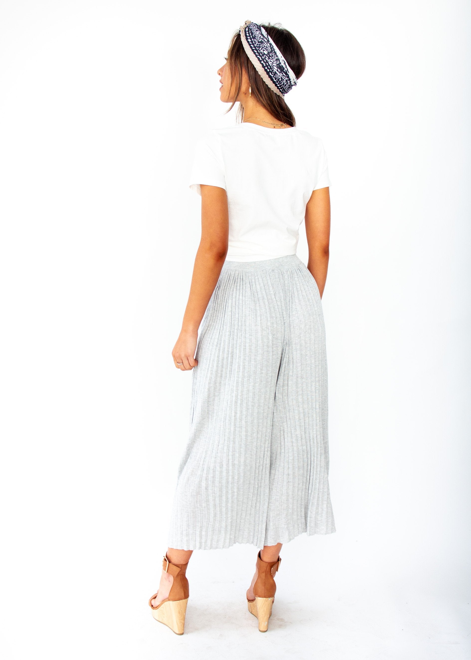 Wintercrest Knit Culottes - Grey