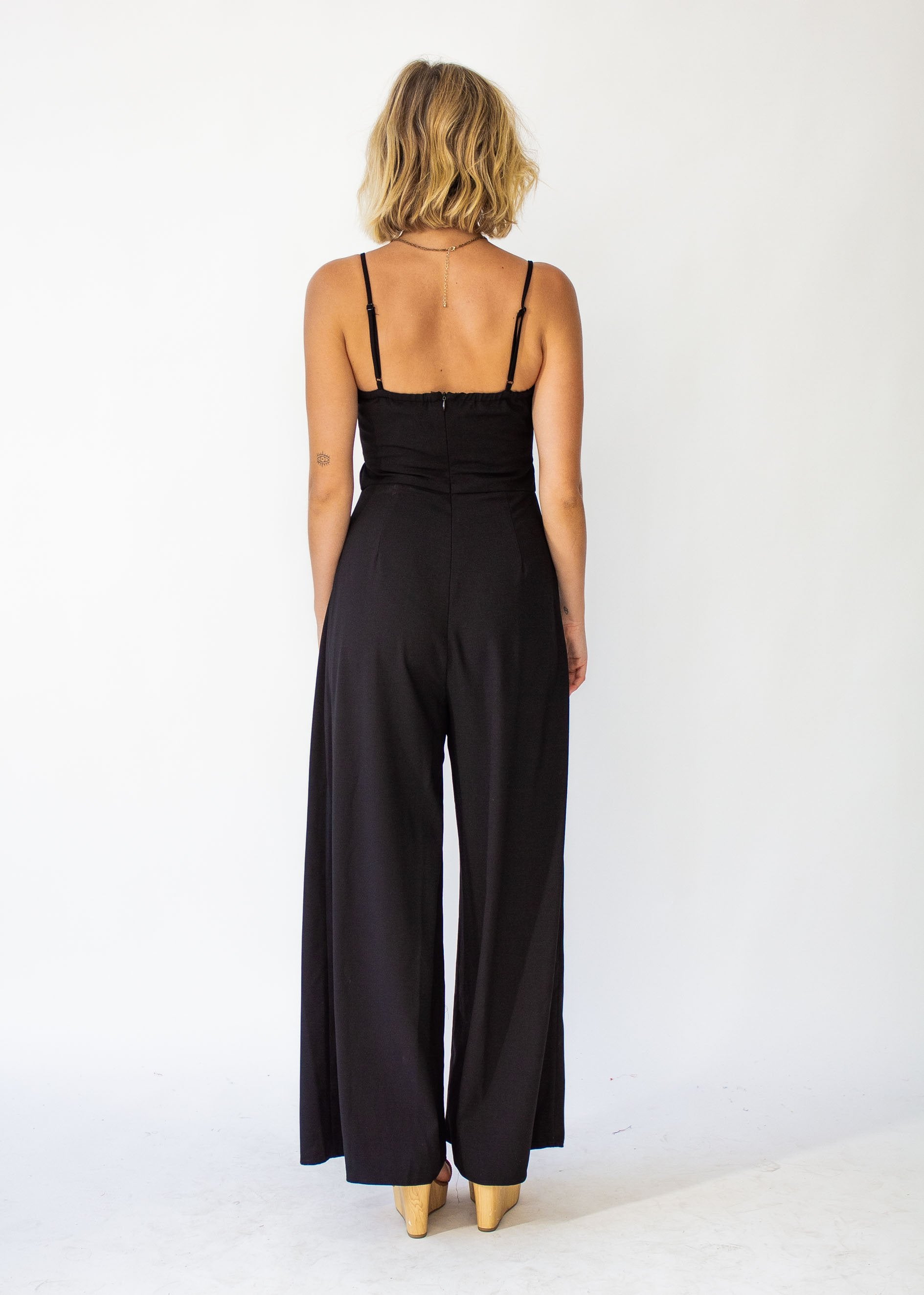 Nouveau Wide Leg Pantsuit - Black