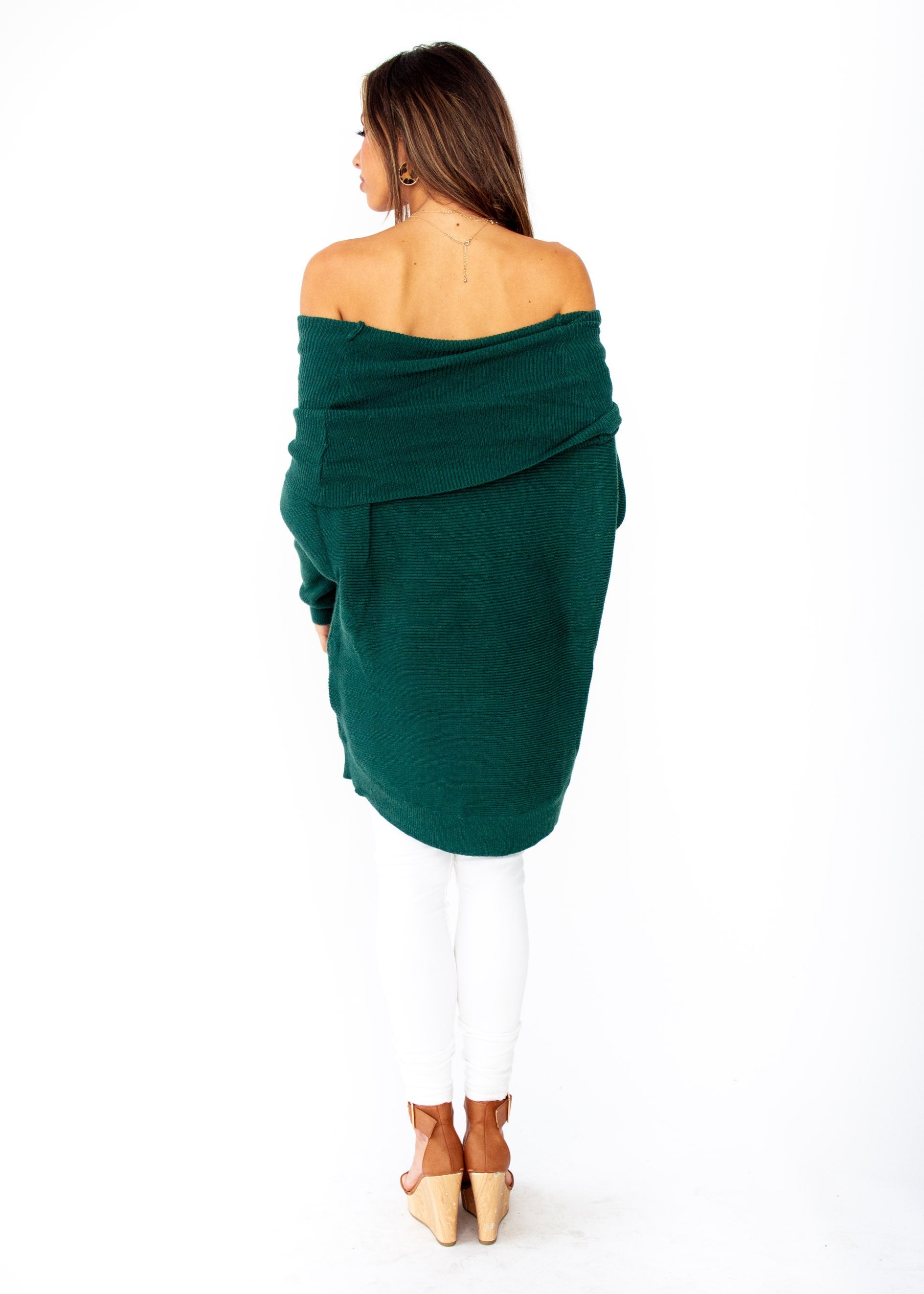 Dalton Roll Neck Sweater - Emerald