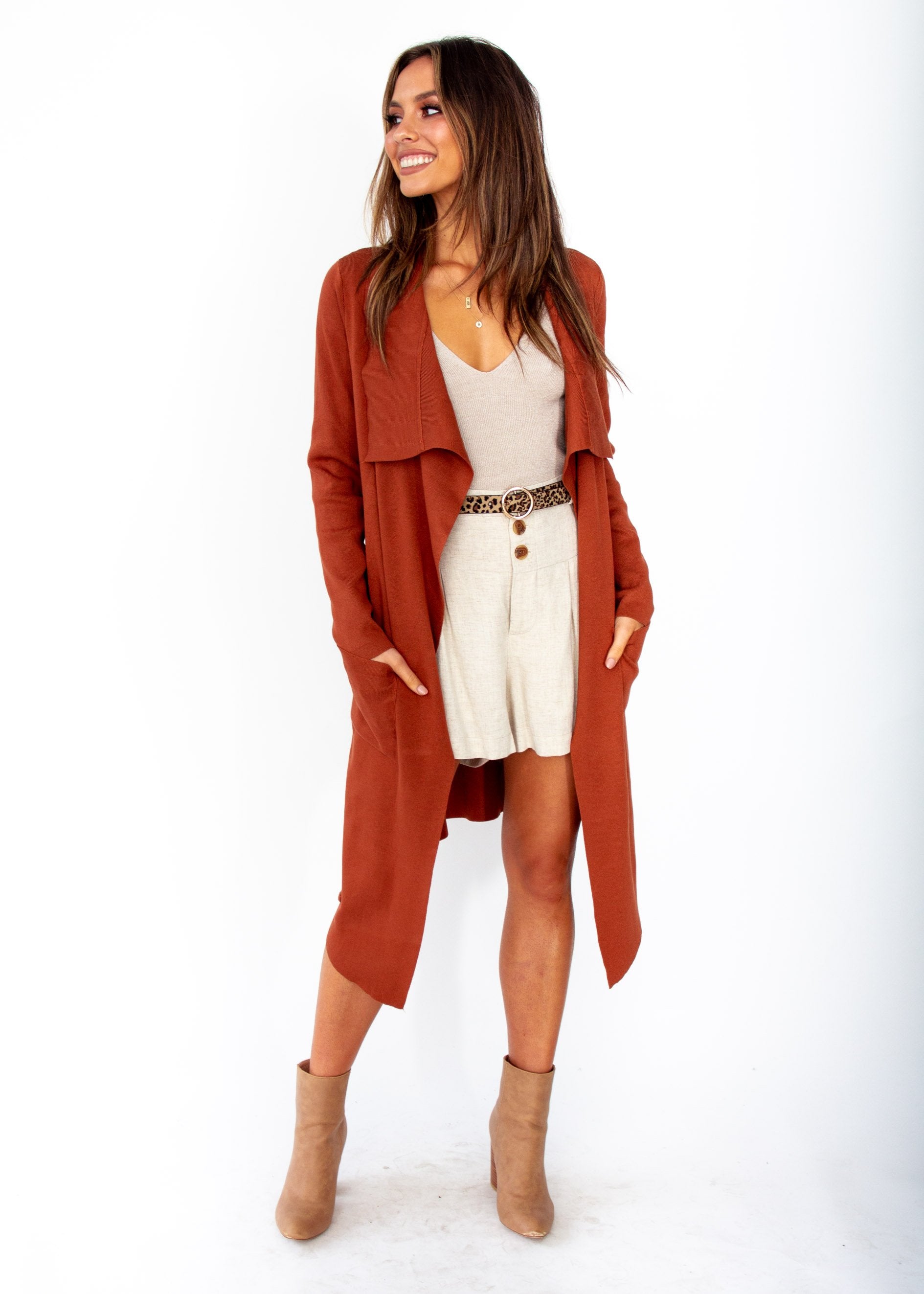 Women's Nights Like This Knit Jacket - Rust