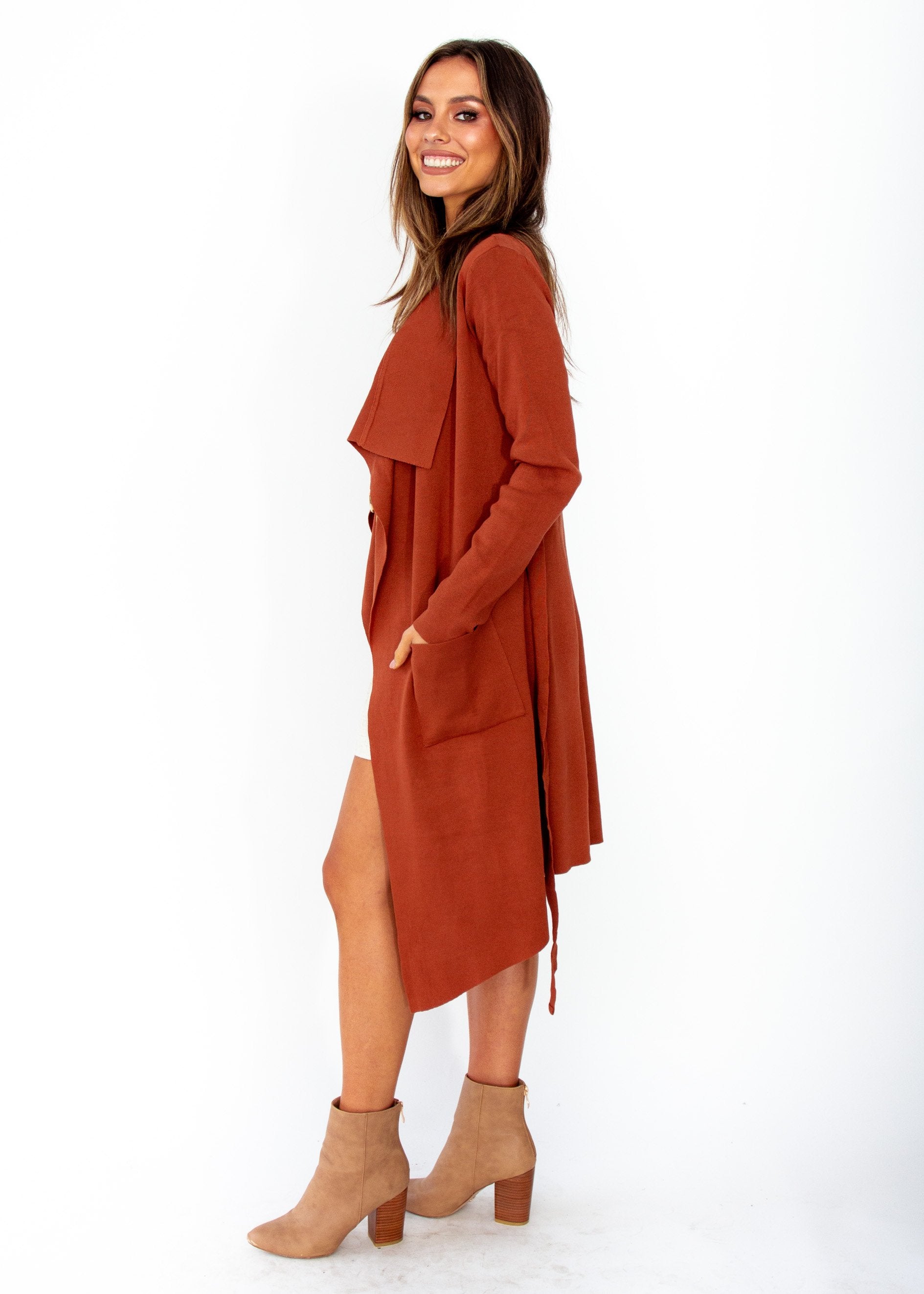 Nights Like This Knit Jacket - Rust