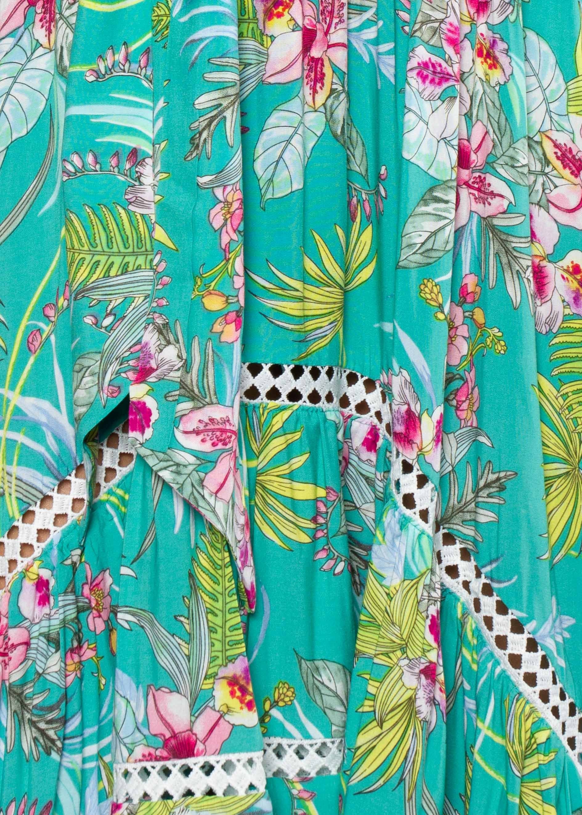 Romy Hi-Lo Midi Dress w/ Tie - Amazonia