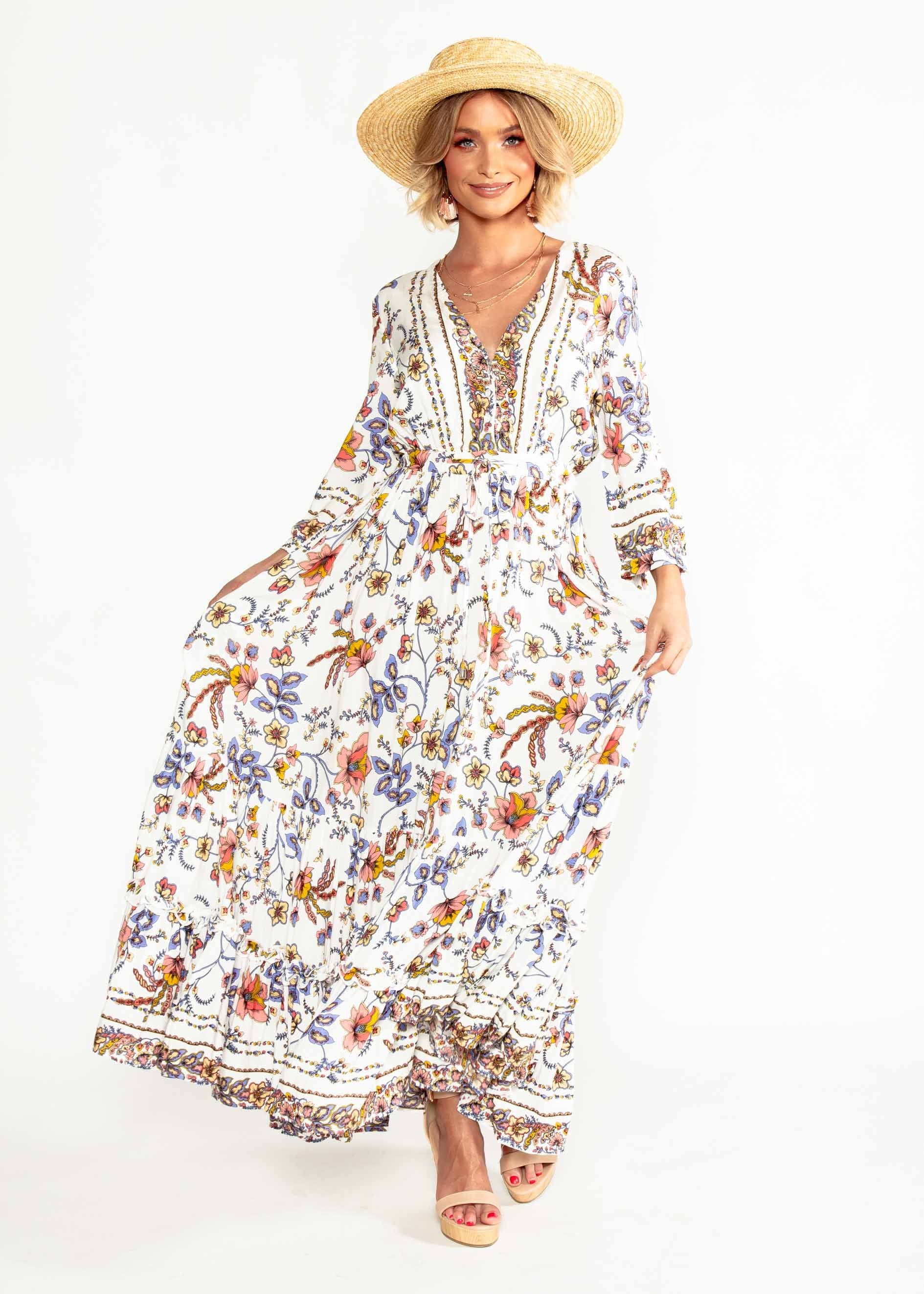 Sassy Maxi Dress - Floral Harvest