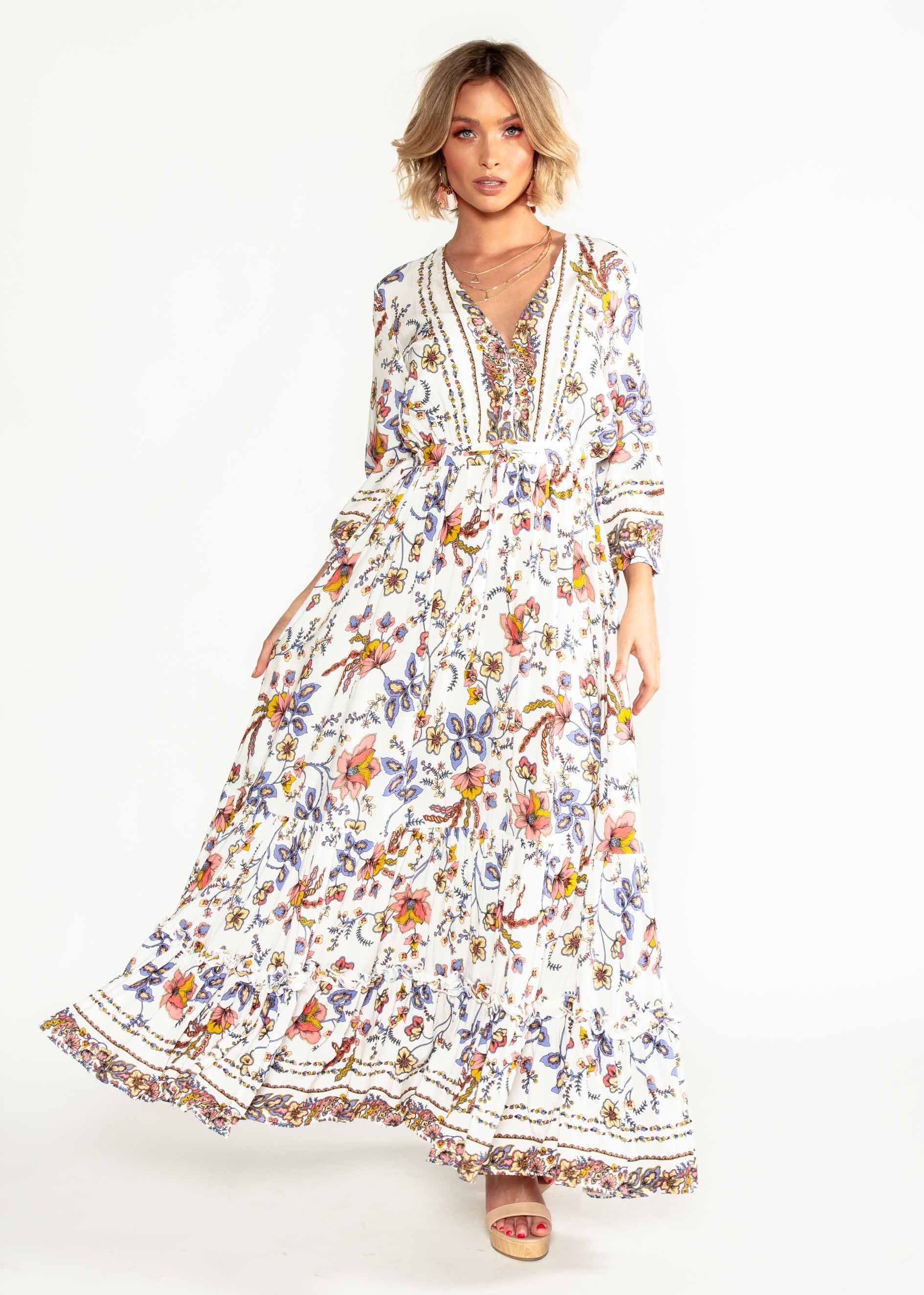 Sassy Maxi Dress - Floral Harvest