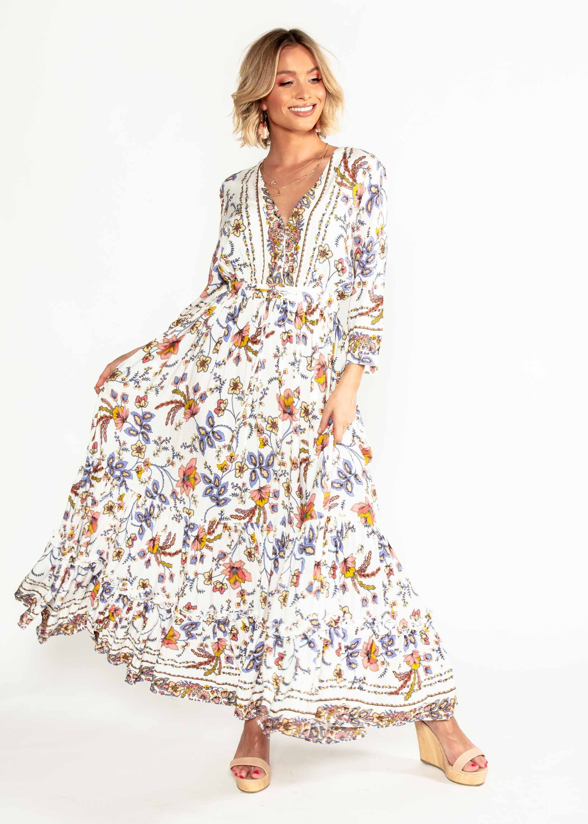 Sassy Maxi Dress - Floral Harvest