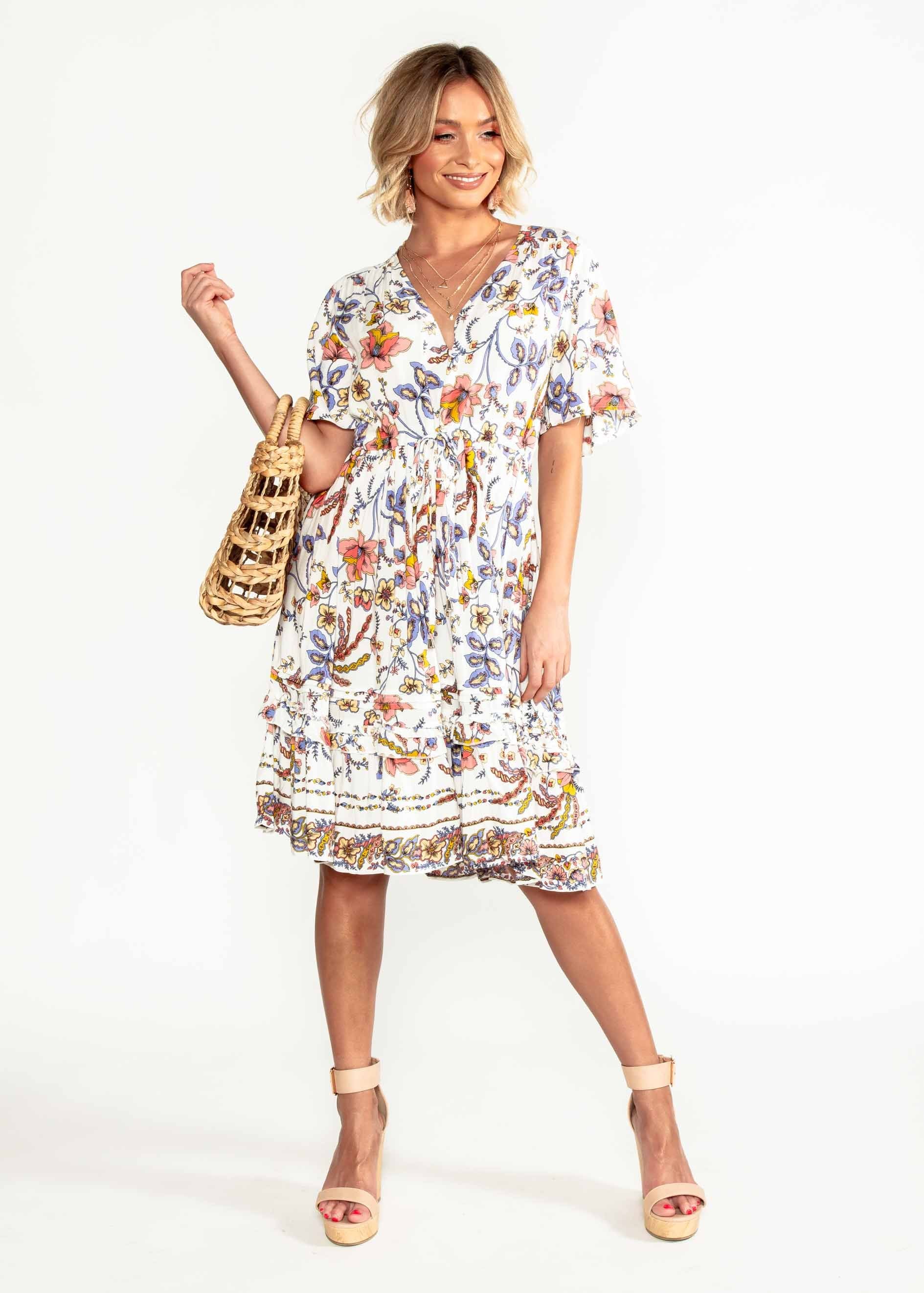 Starry Mini Dress - Floral Harvest