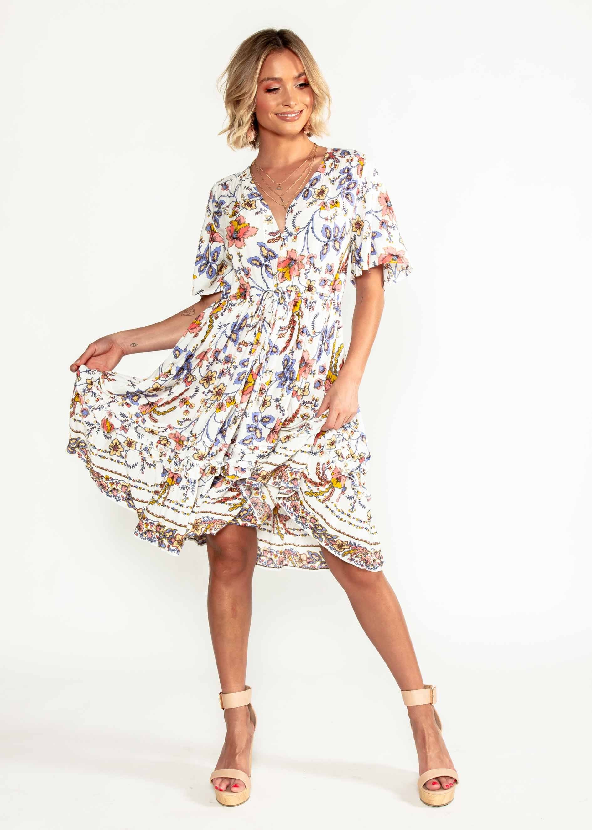 Starry Mini Dress - Floral Harvest