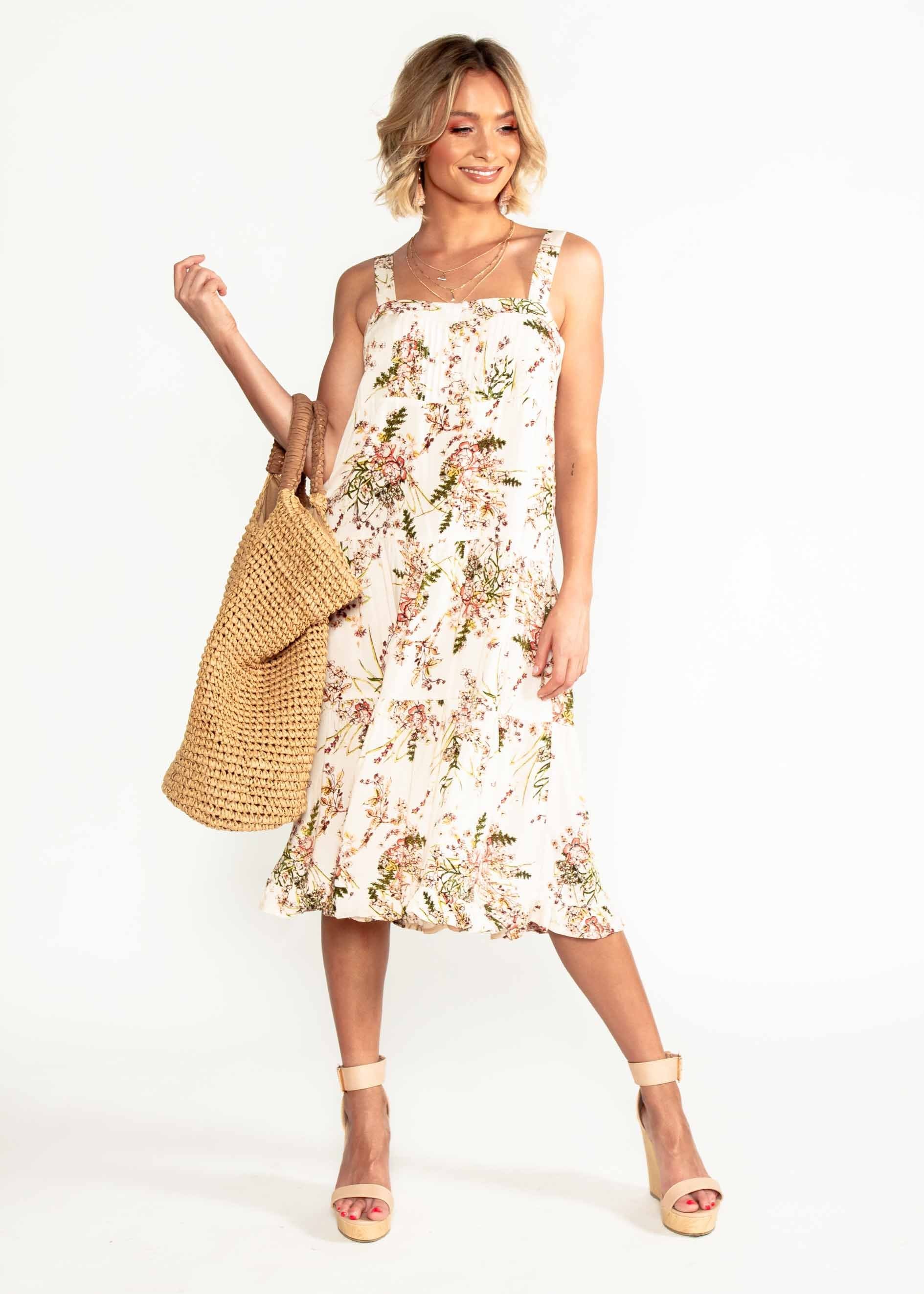 Sweet Life Midi Dress - Nude Splendour