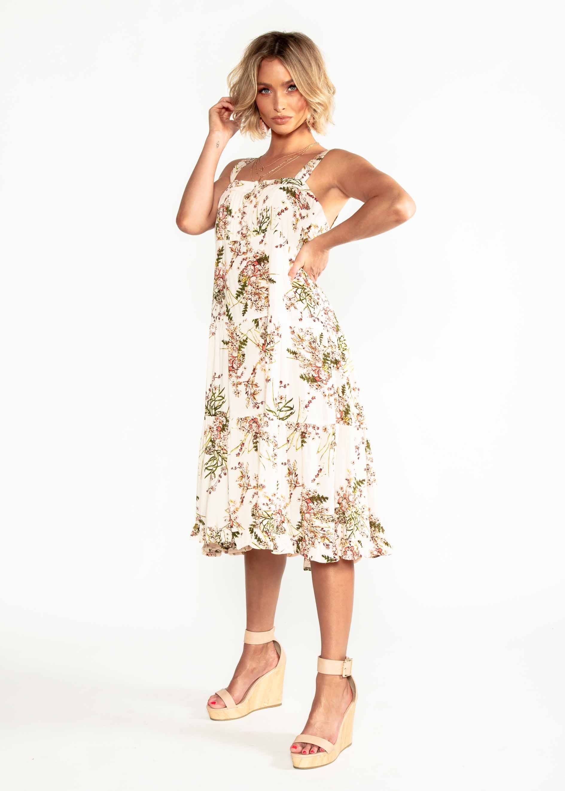 Sweet Life Midi Dress - Nude Splendour