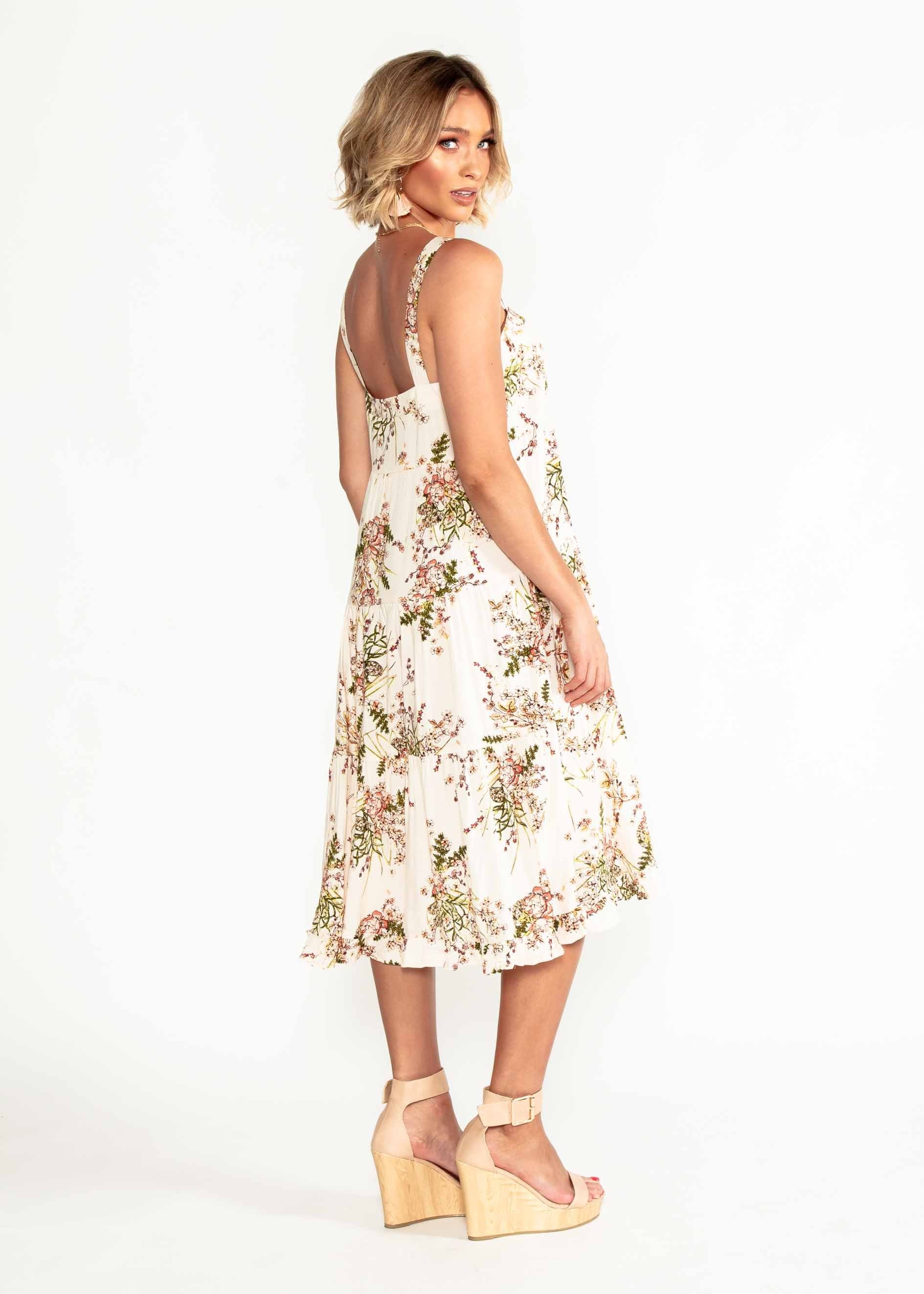 Sweet Life Midi Dress - Nude Splendour