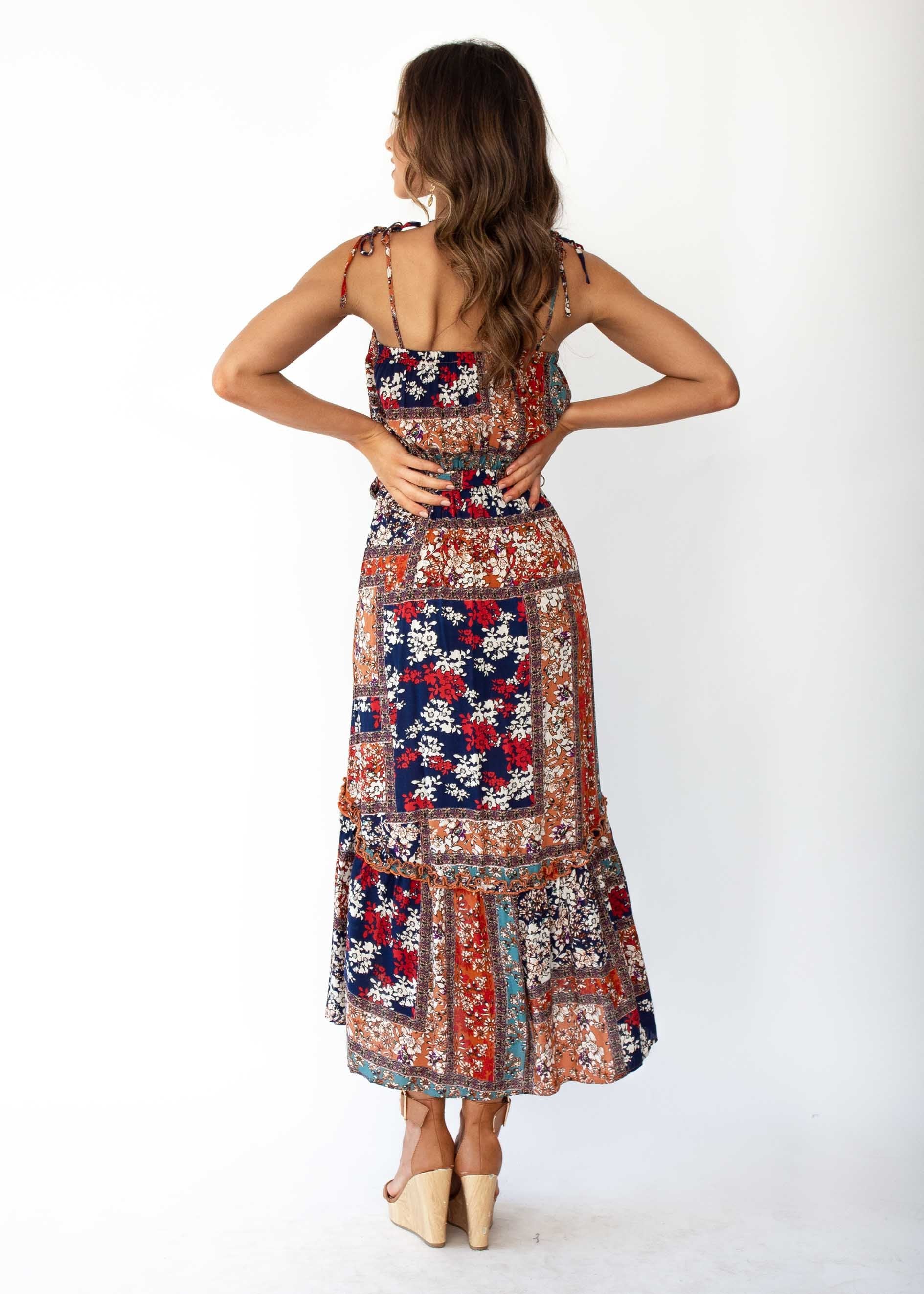 Nathalia Hi-Lo Midi Dress - Moroccan Floral