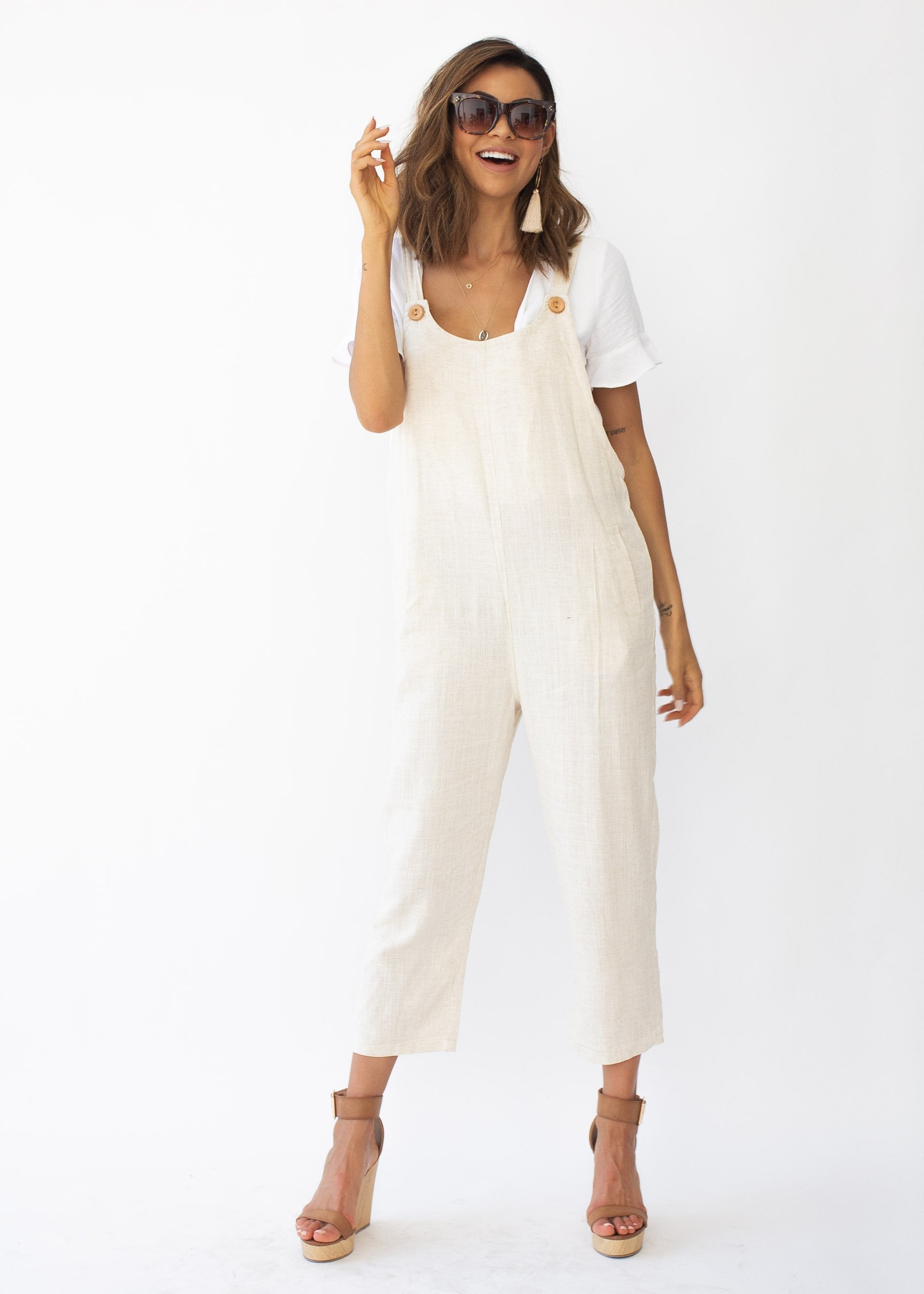 Spellbound Linen Pantsuit  - Natural