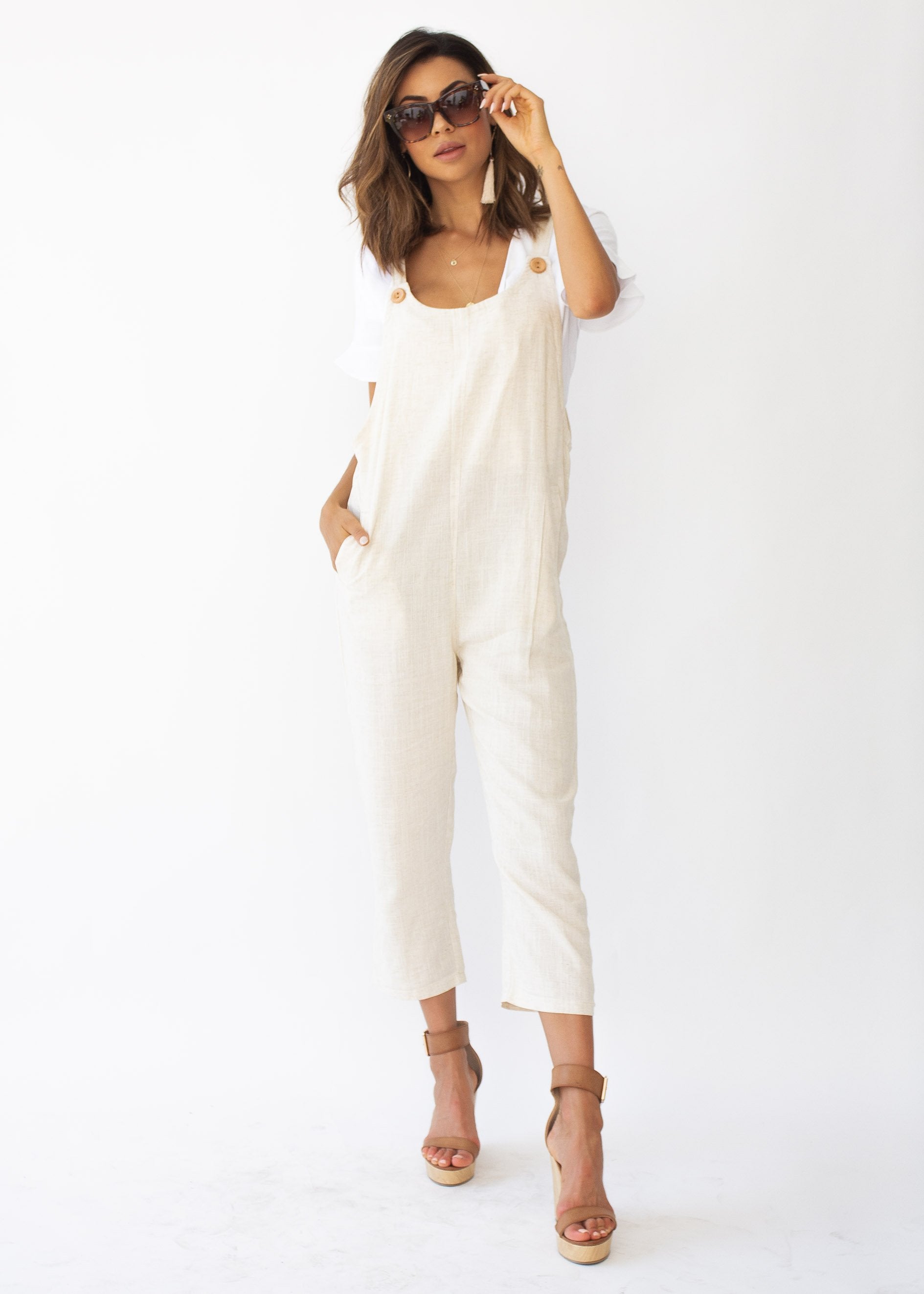 Spellbound Linen Pantsuit  - Natural
