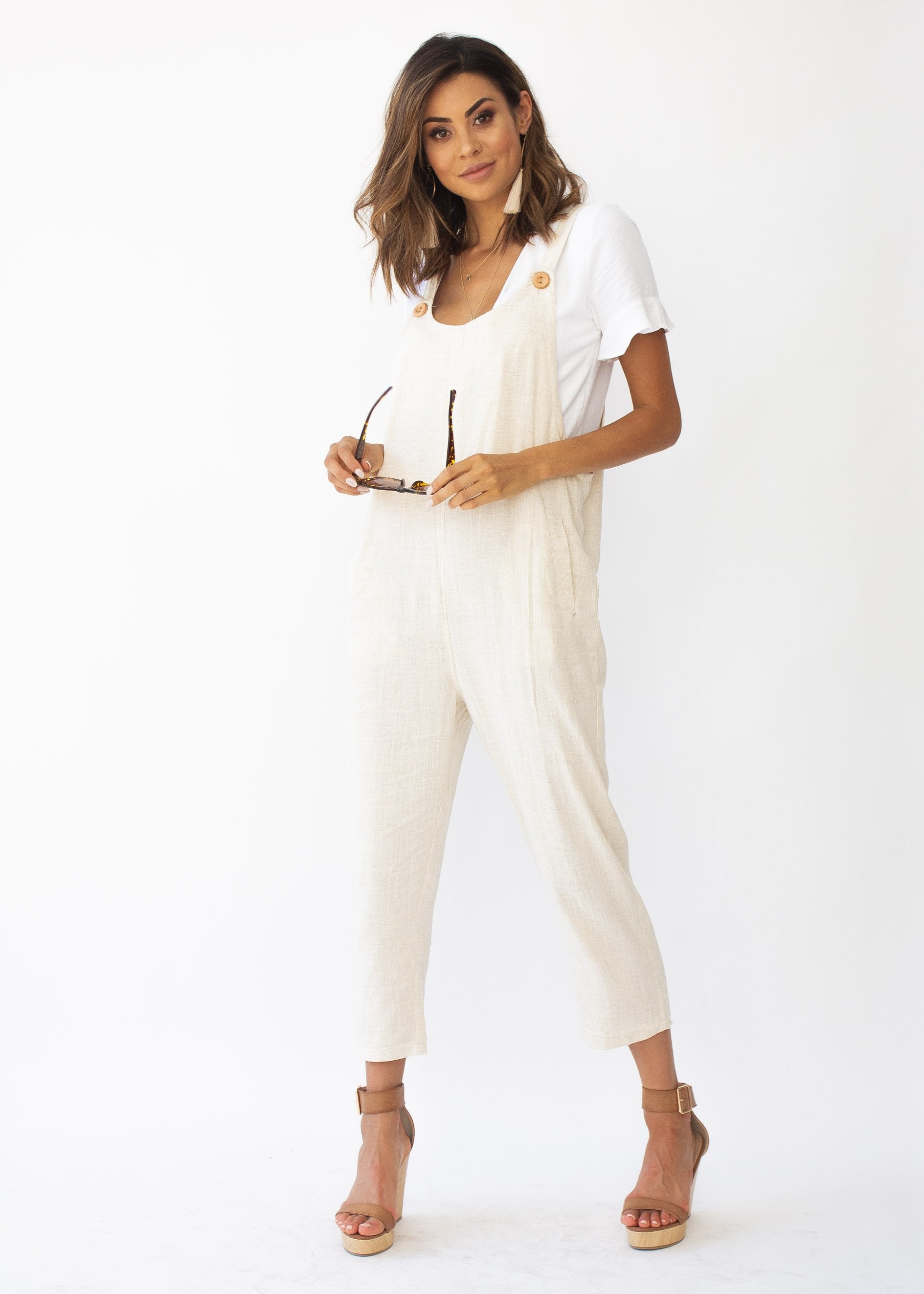 Spellbound Linen Pantsuit  - Natural