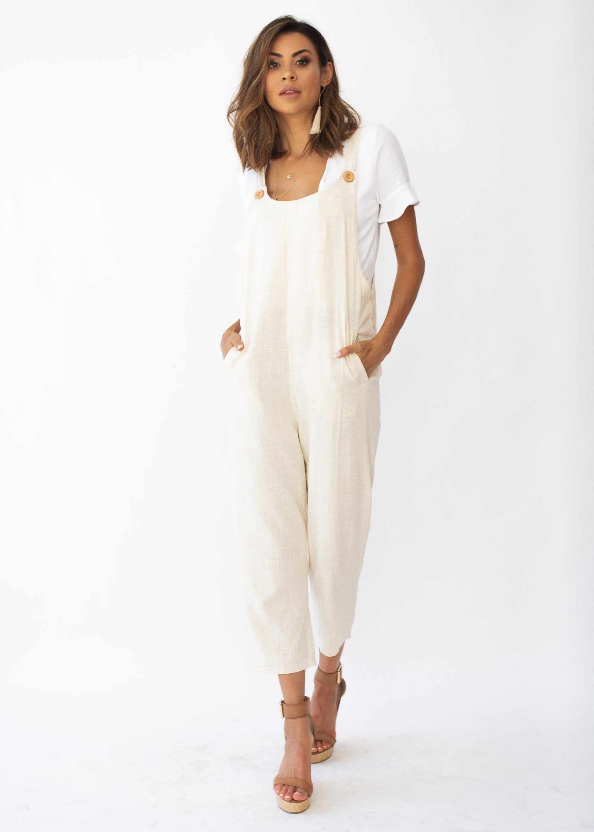 Spellbound Linen Pantsuit  - Natural