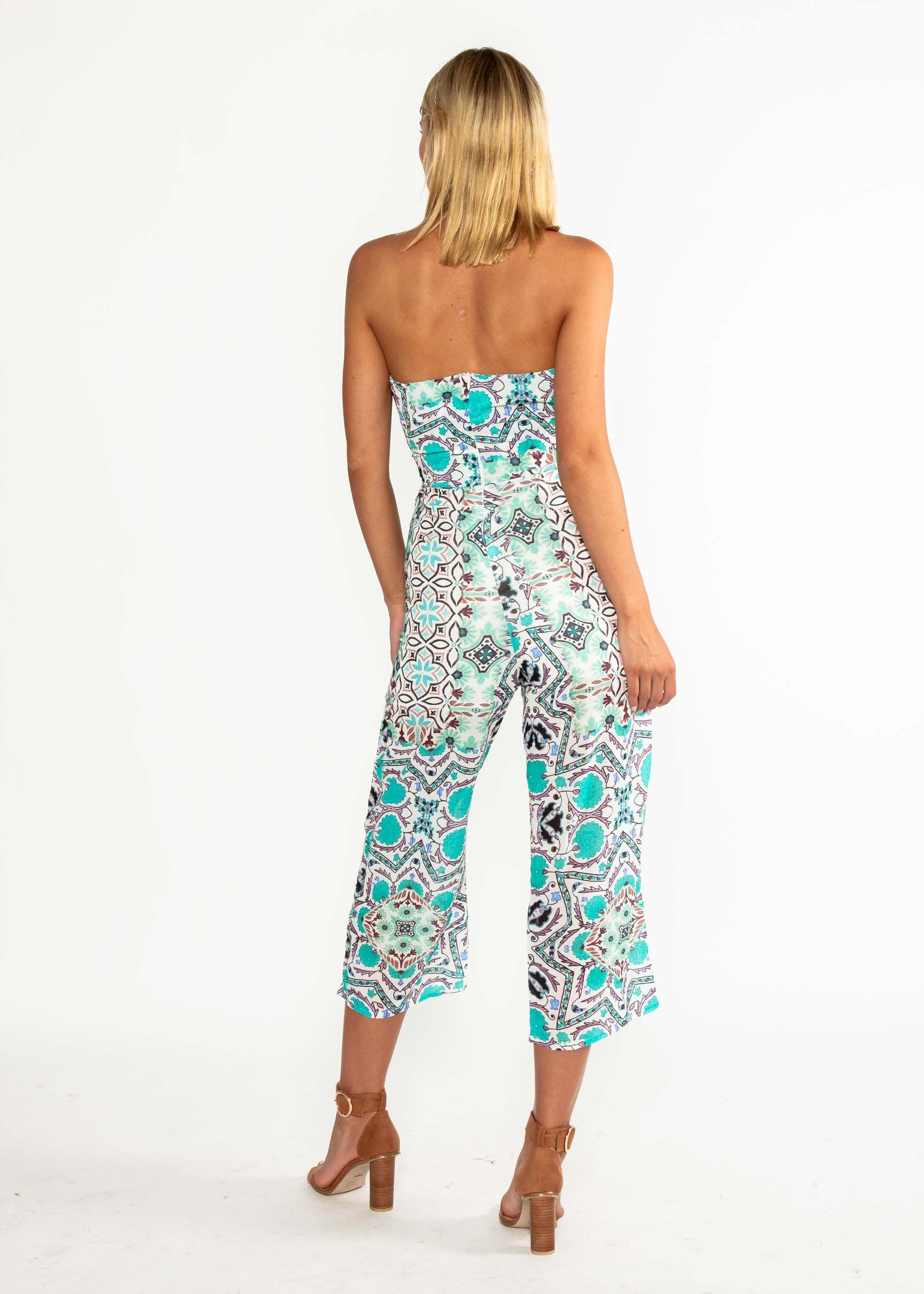 Novella Strapless Pantsuit - Havana