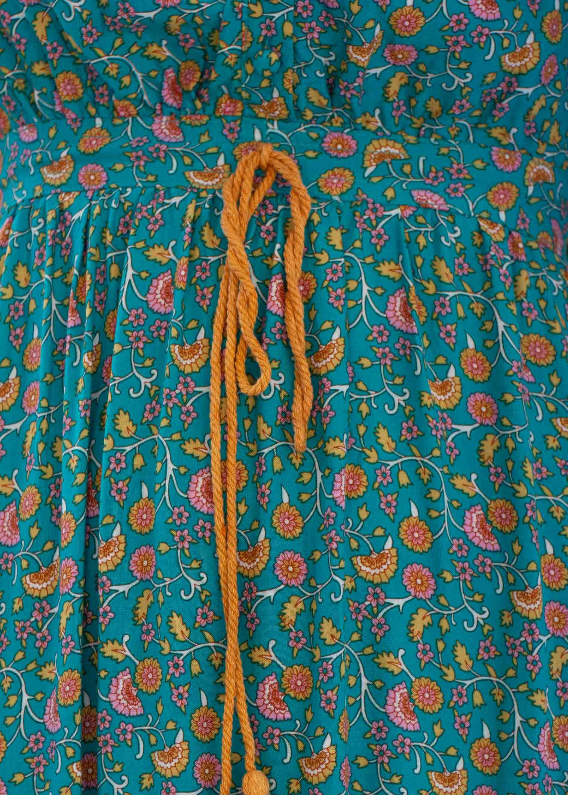 Serenity Maxi Dress - Turquoise Floral