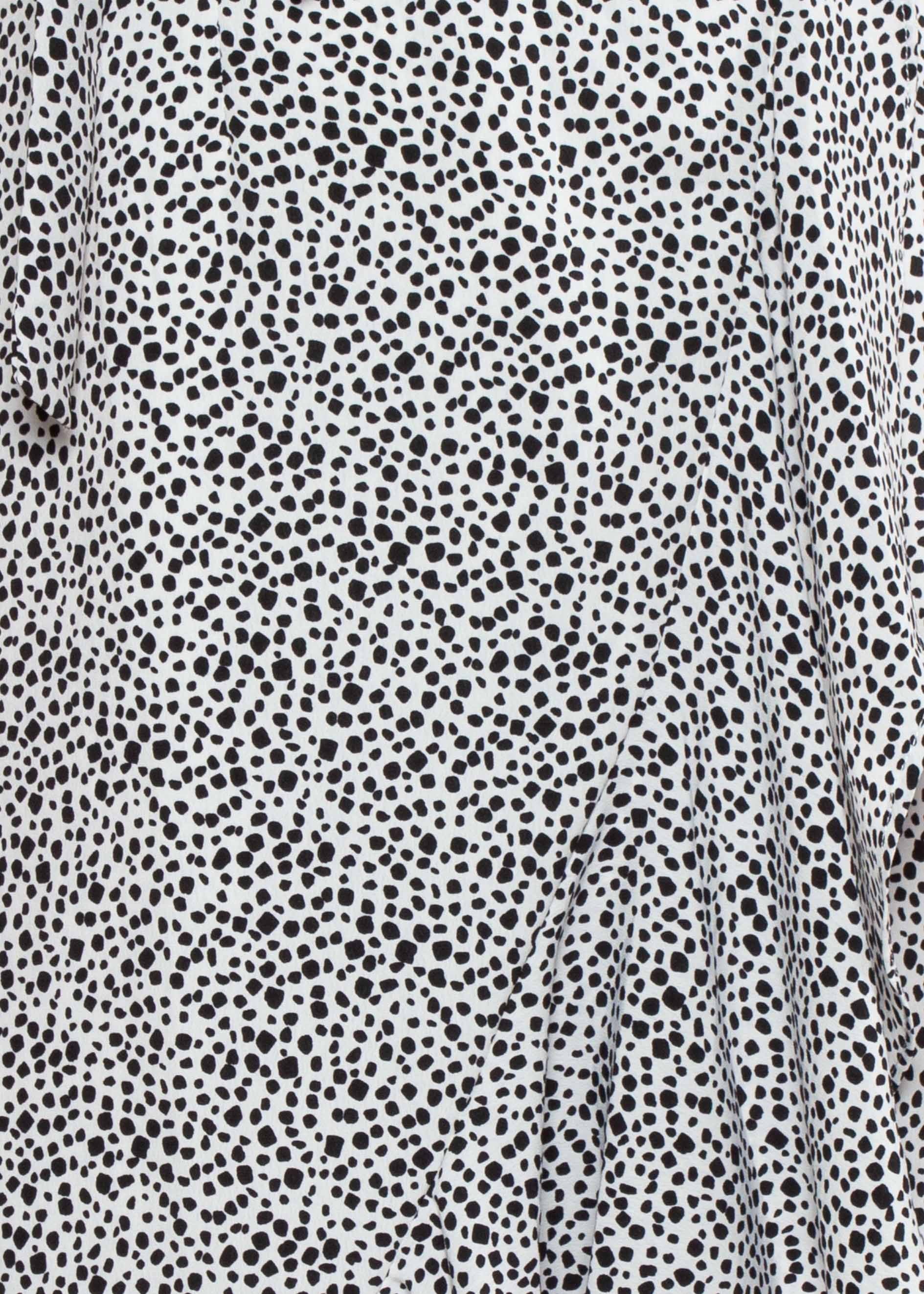 First Look Wrap Midi Dress - White/Black