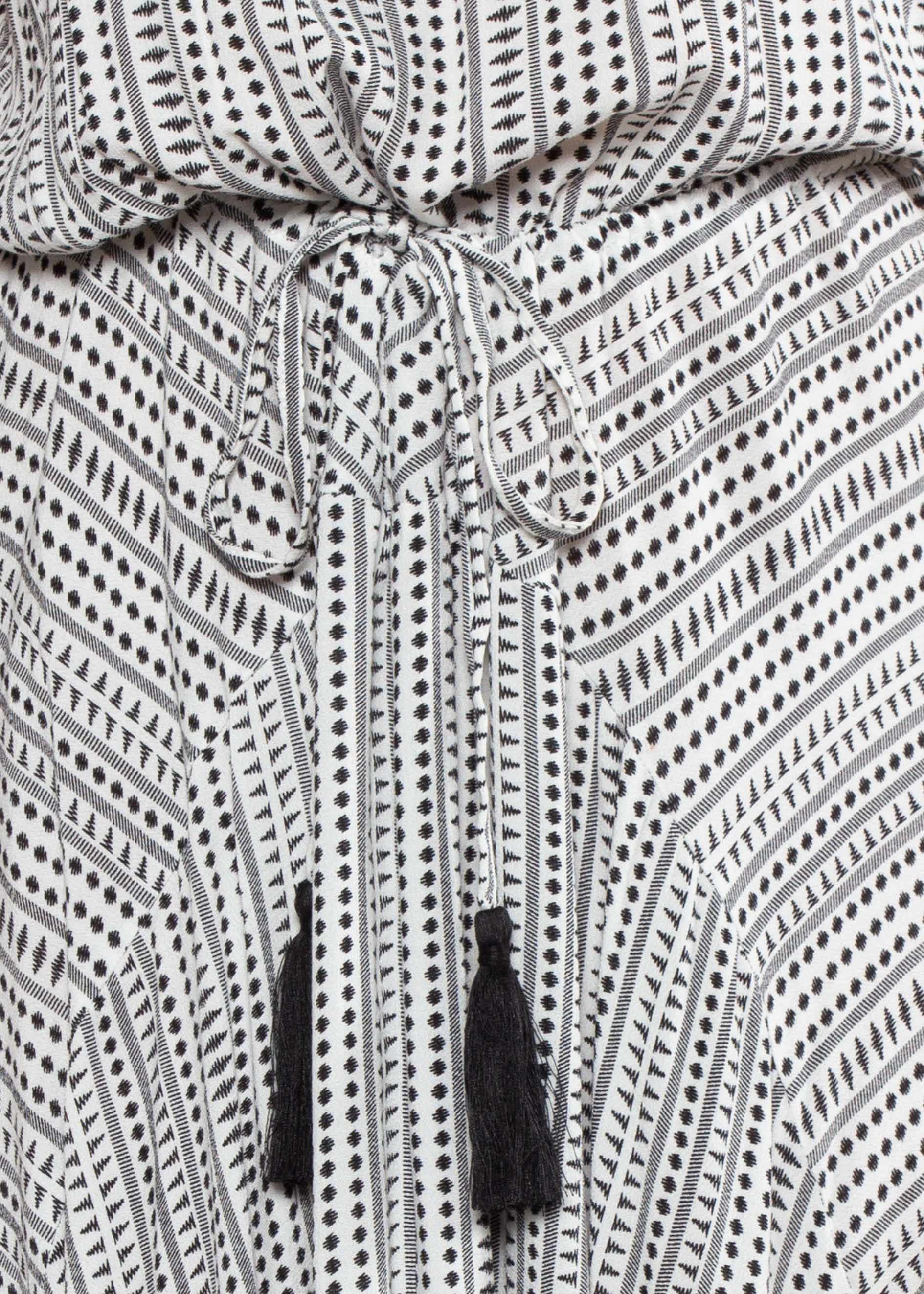 Delray Strapless Maxi Dress - White/Black