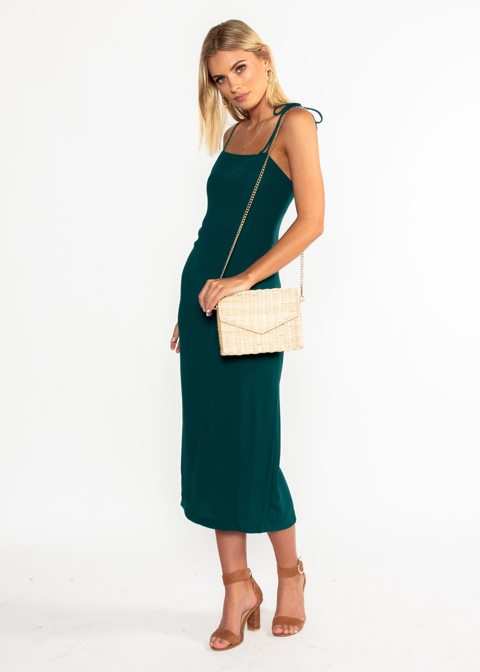 Best Mistake Midi Dress - Emerald