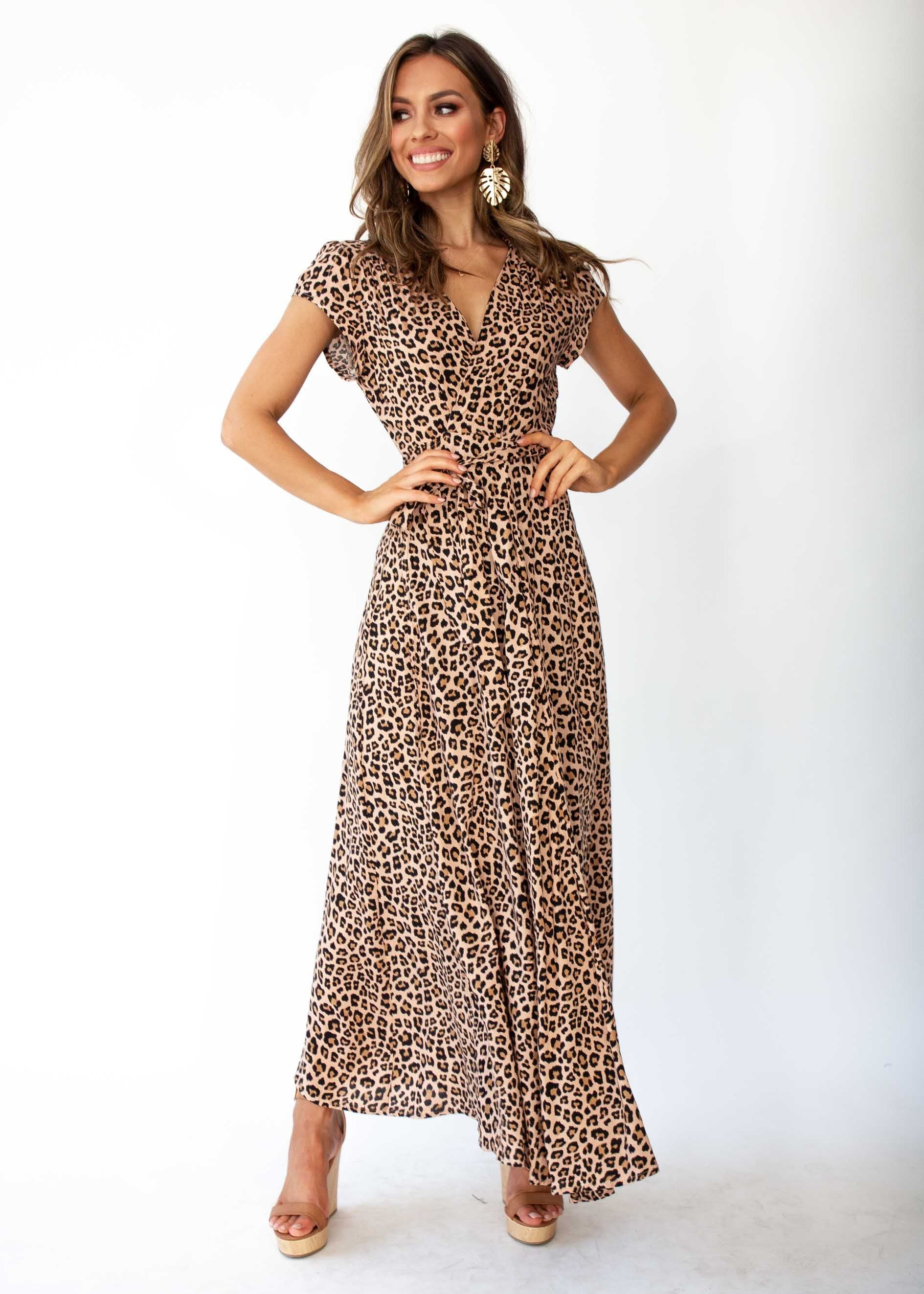 Women's That Thing Wrap Maxi Dress - Leopard