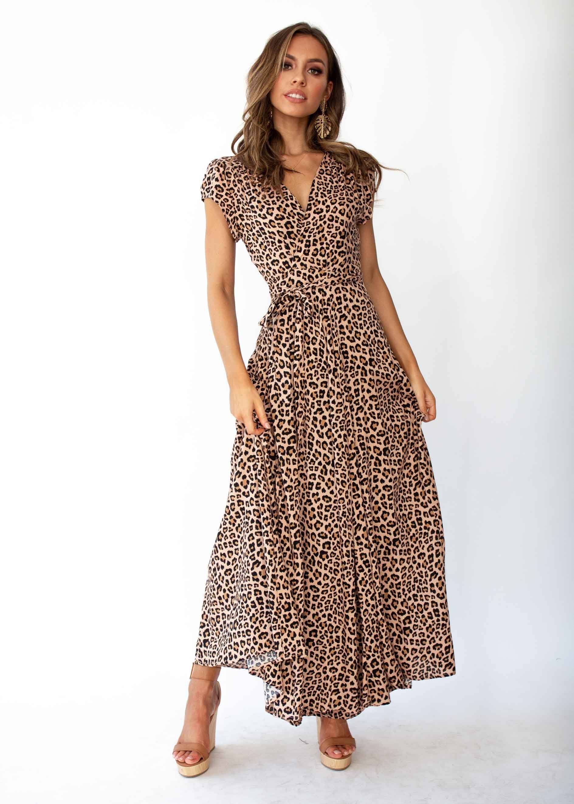 That Thing Wrap Maxi Dress - Leopard