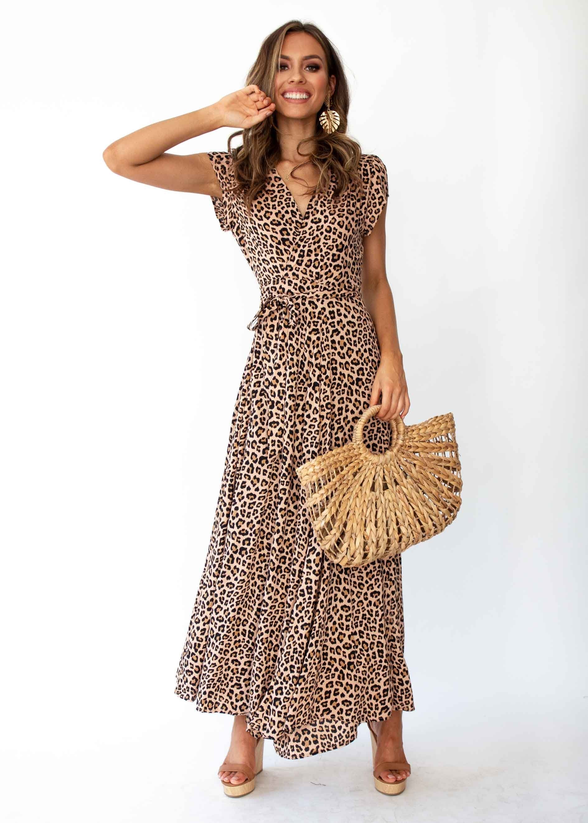 That Thing Wrap Maxi Dress - Leopard
