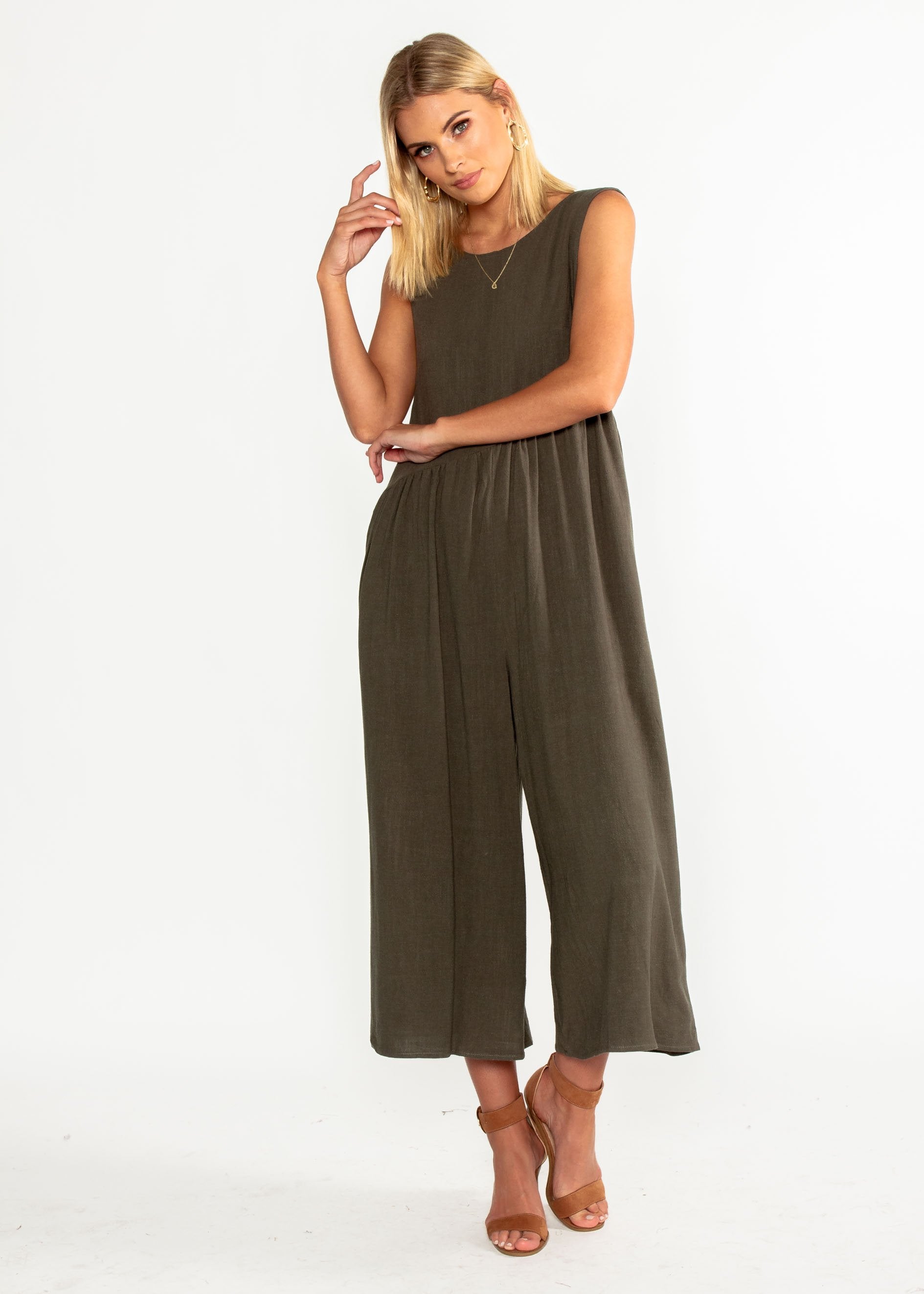 Free Living Pantsuit - Khaki