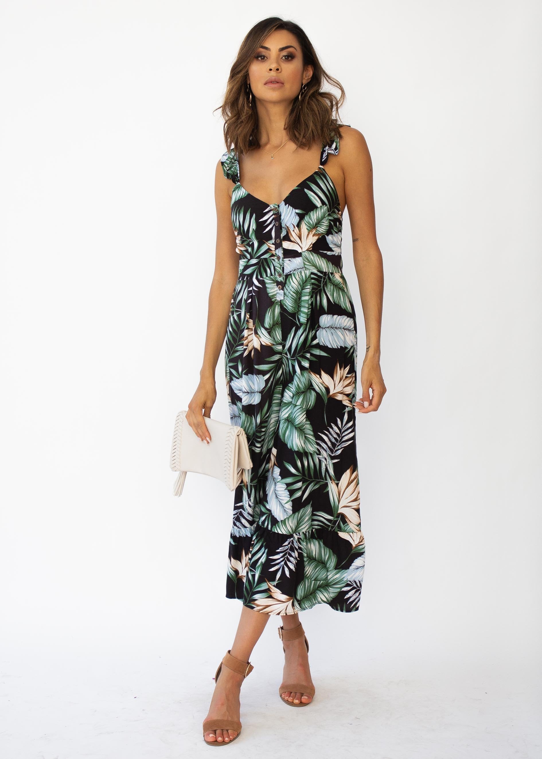 End Of Time Pantsuit - Black Palm