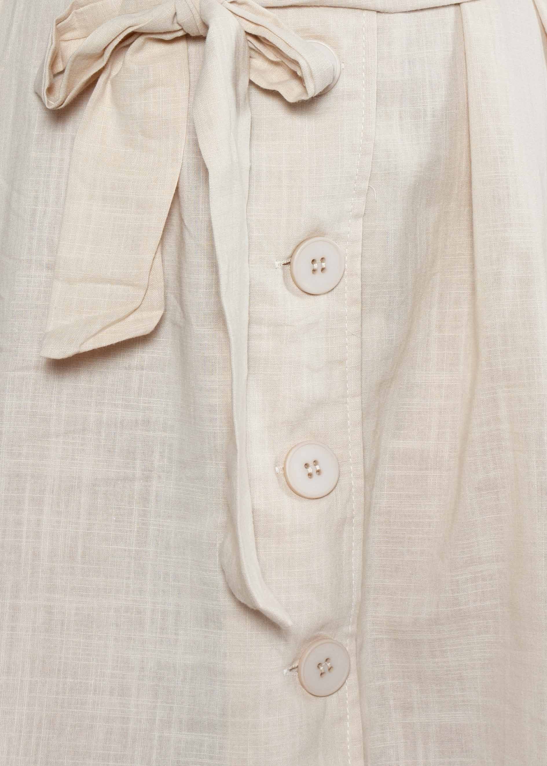 Kali Dress w/ Tie - Beige