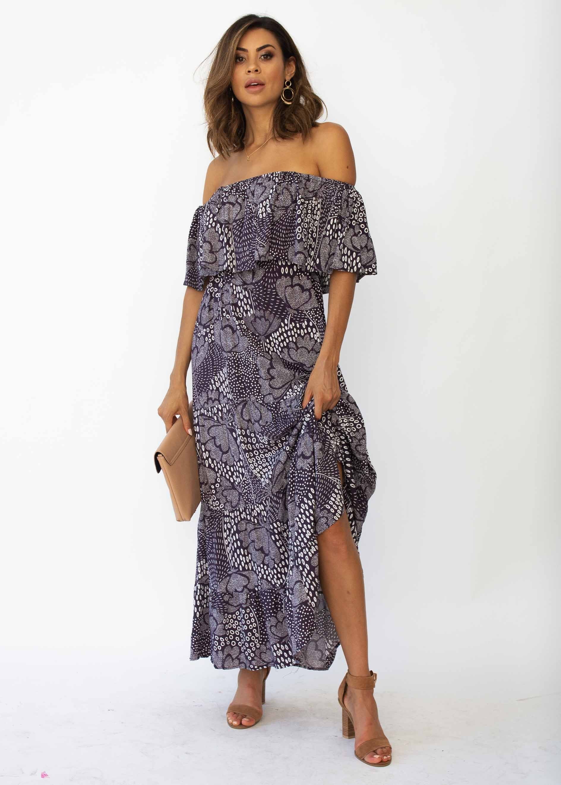 Power Of Colour Maxi Dress - Navy Twilight