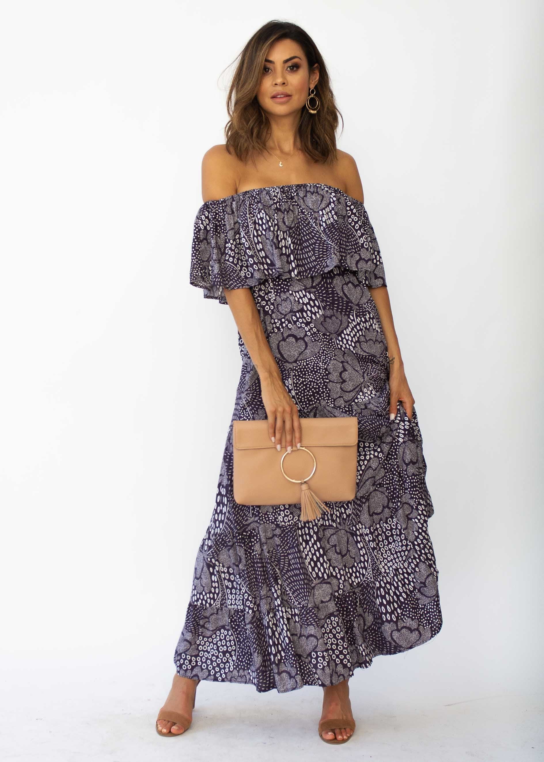 Power Of Colour Maxi Dress - Navy Twilight