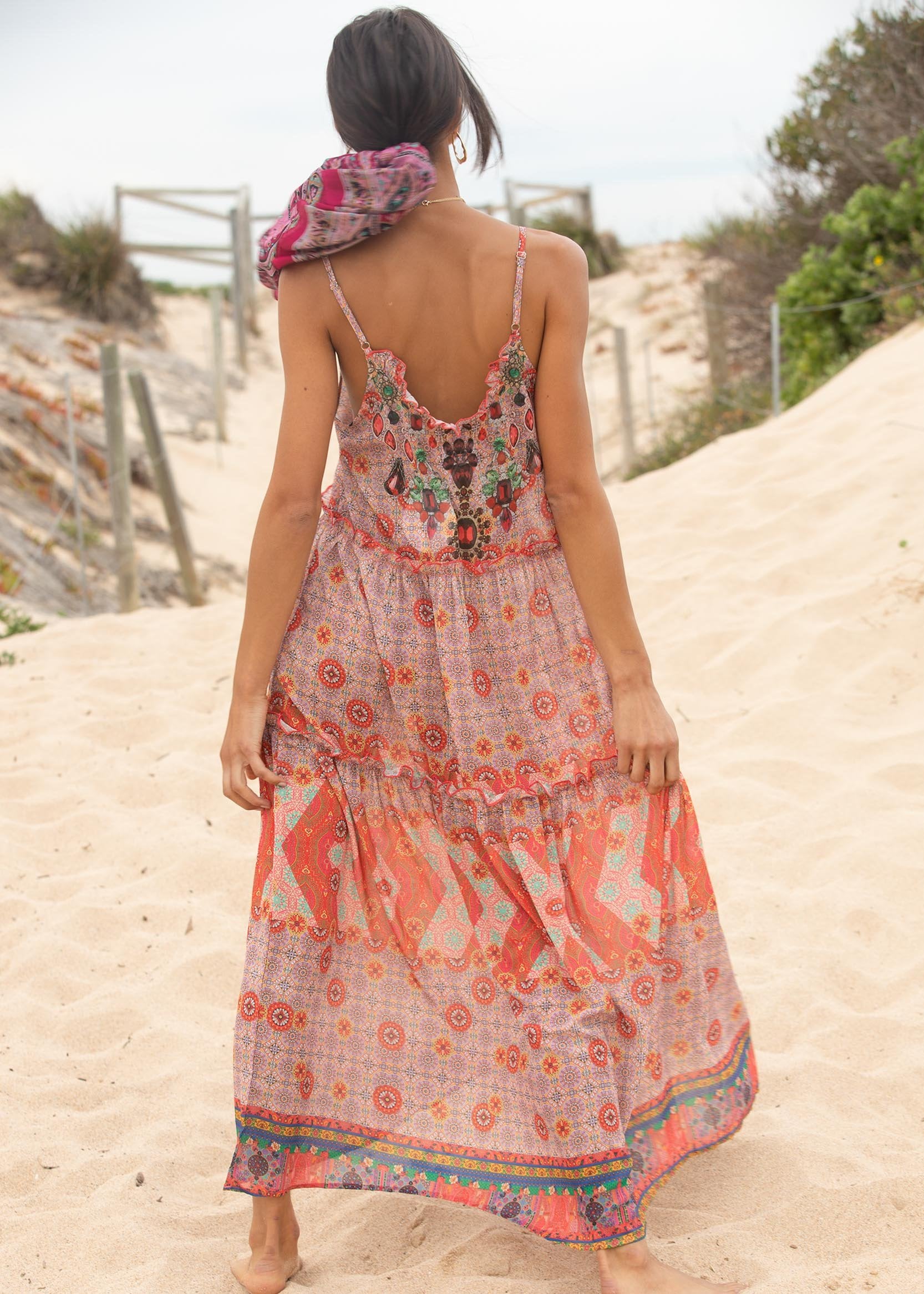 Chasing Moonlight Maxi Dress - Summer Spritz