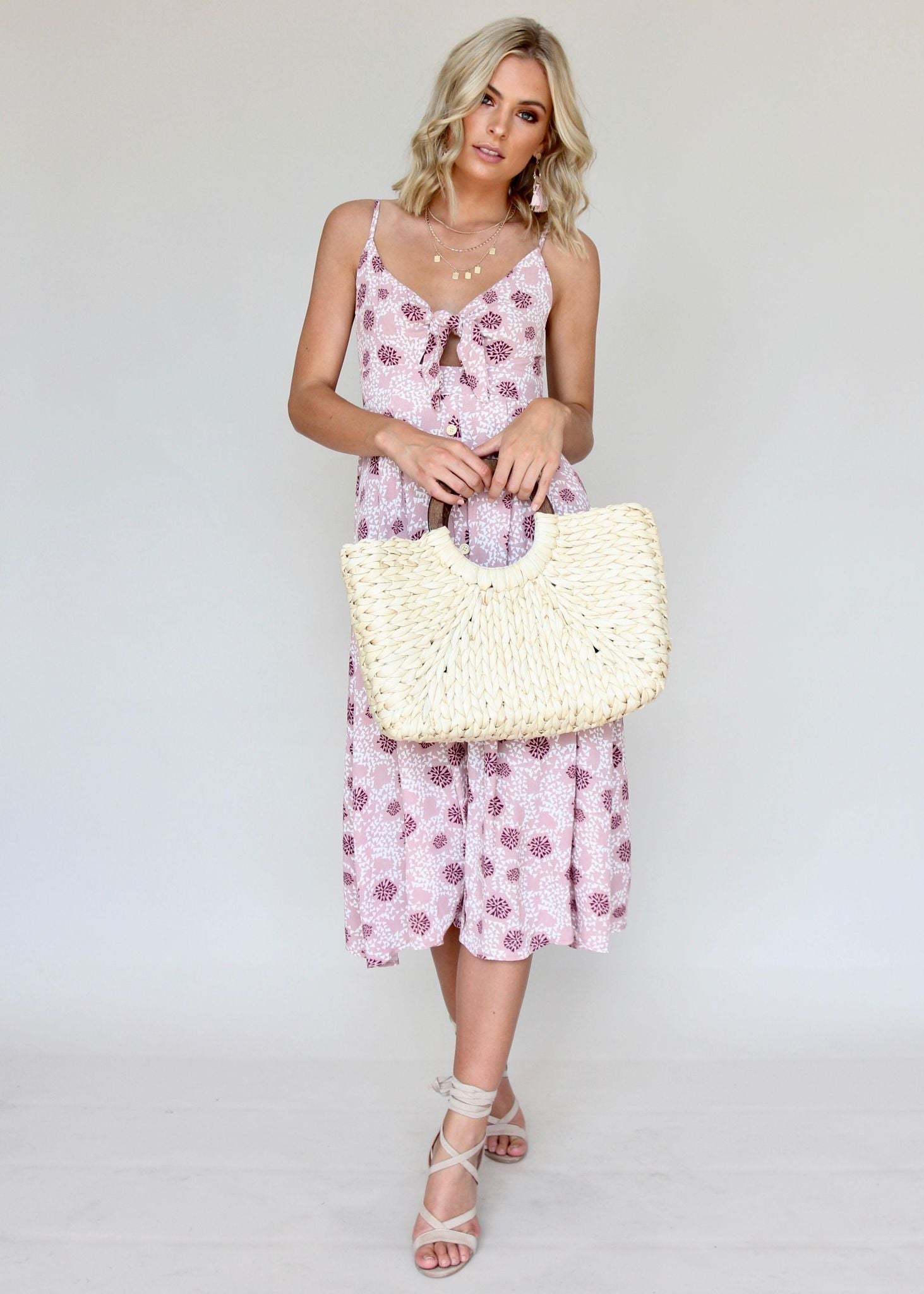 Big City Midi Dress - Woodrose