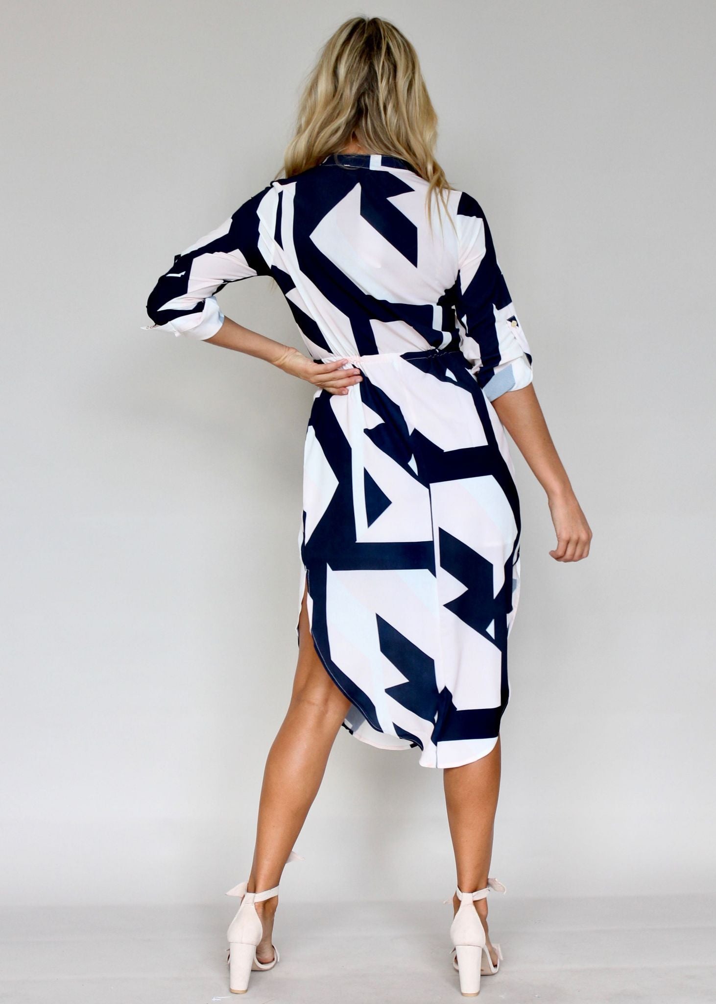 Let Me Lead Midi Dress - Geo