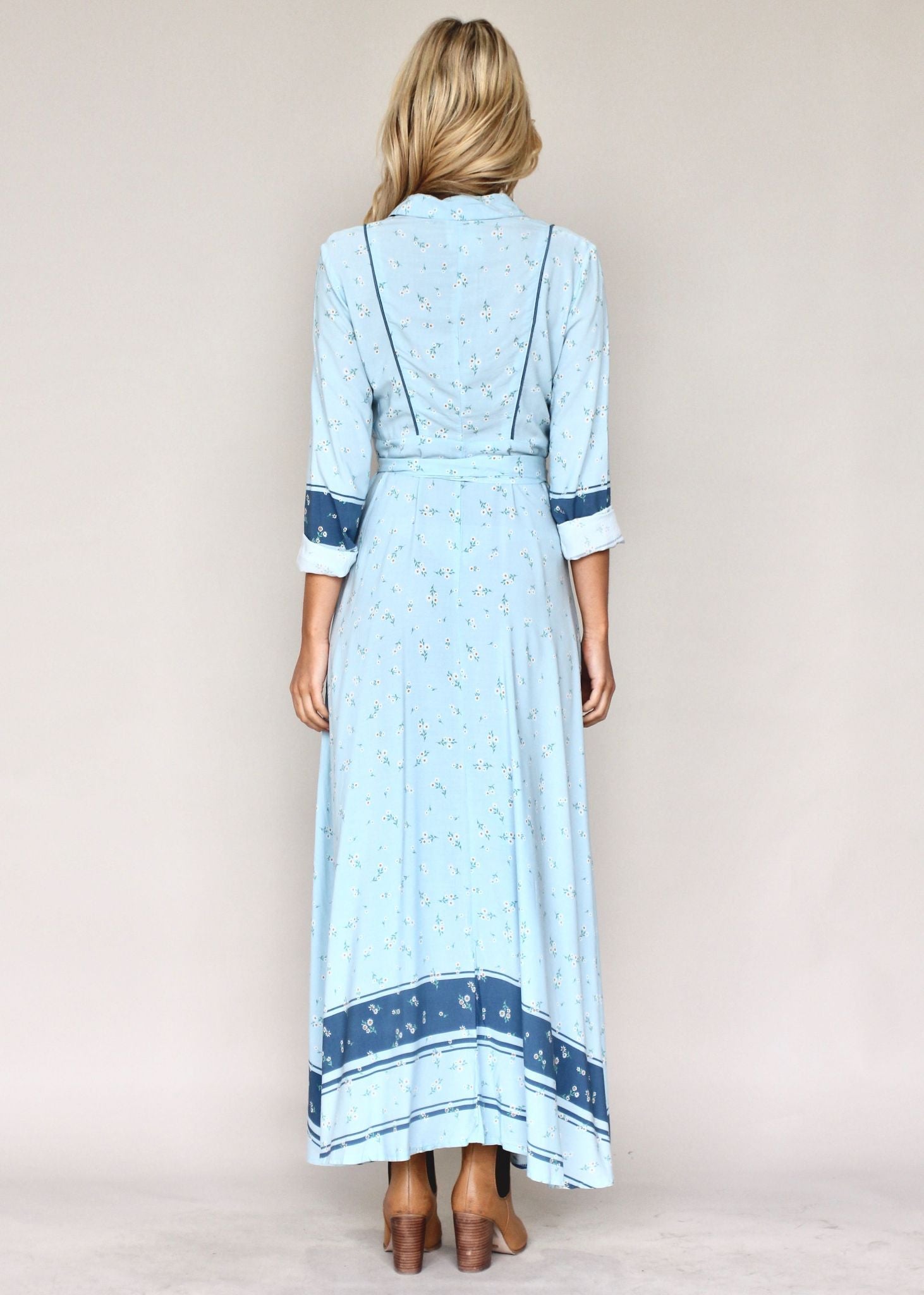 Araceli Maxi Dress w/ Tie - Buttercup