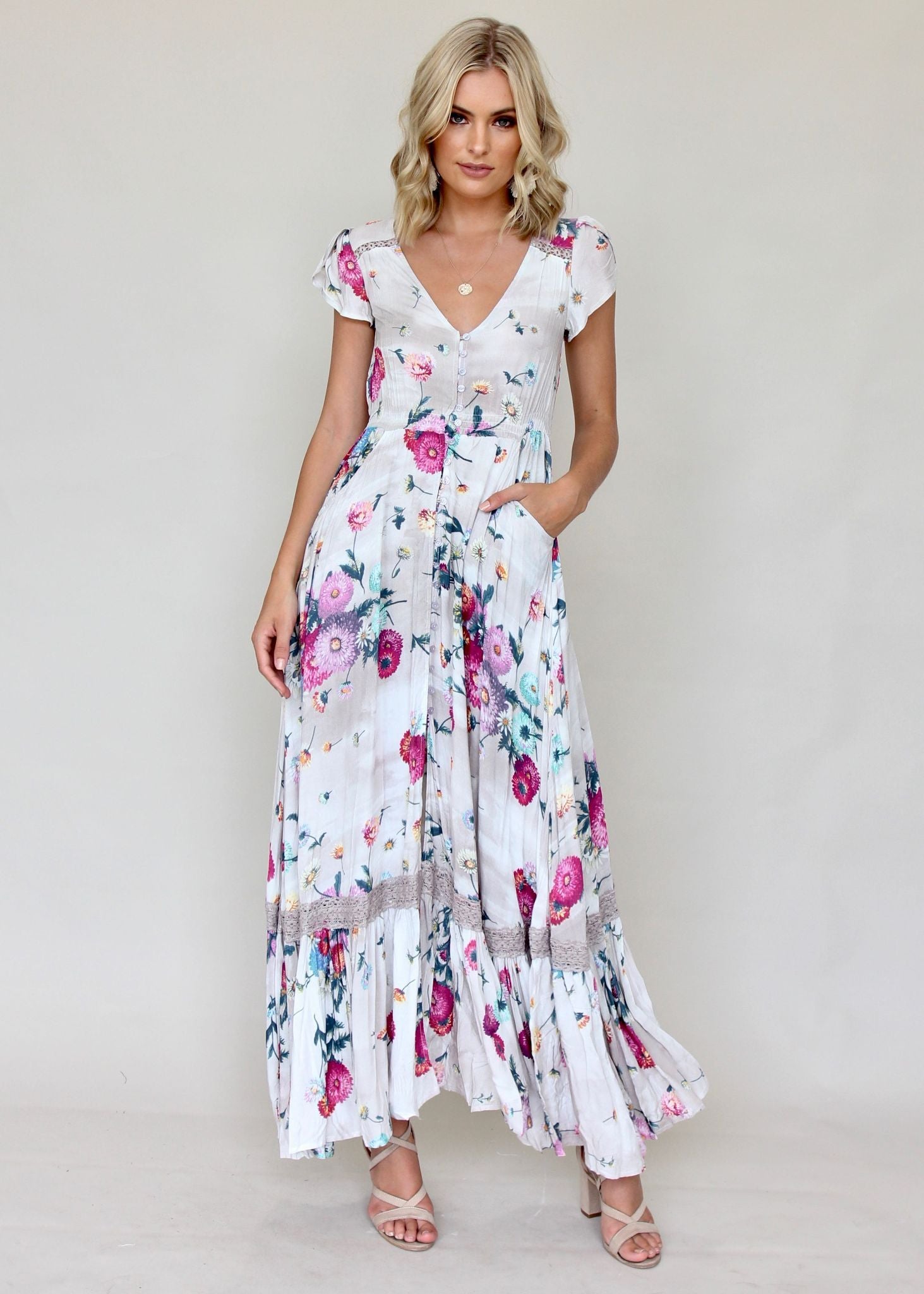 Carmen Maxi Dress - Parisian Escape