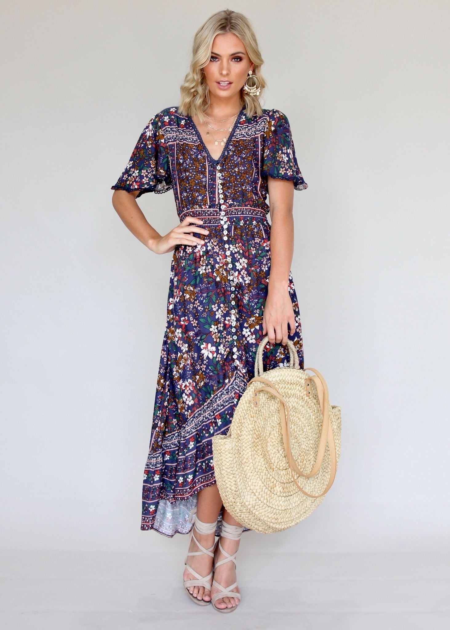 Save Me Maxi Dress - Navy