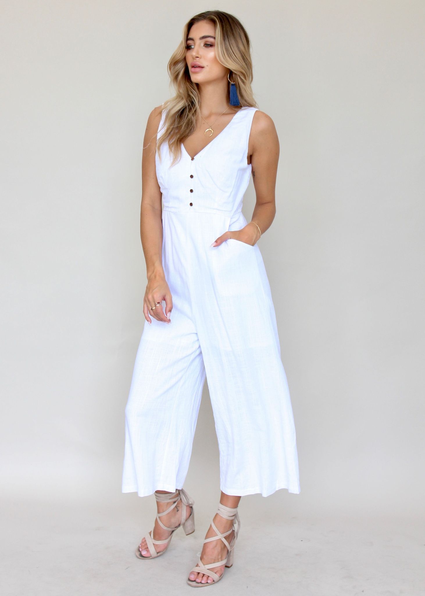 Daxton Pantsuit - White