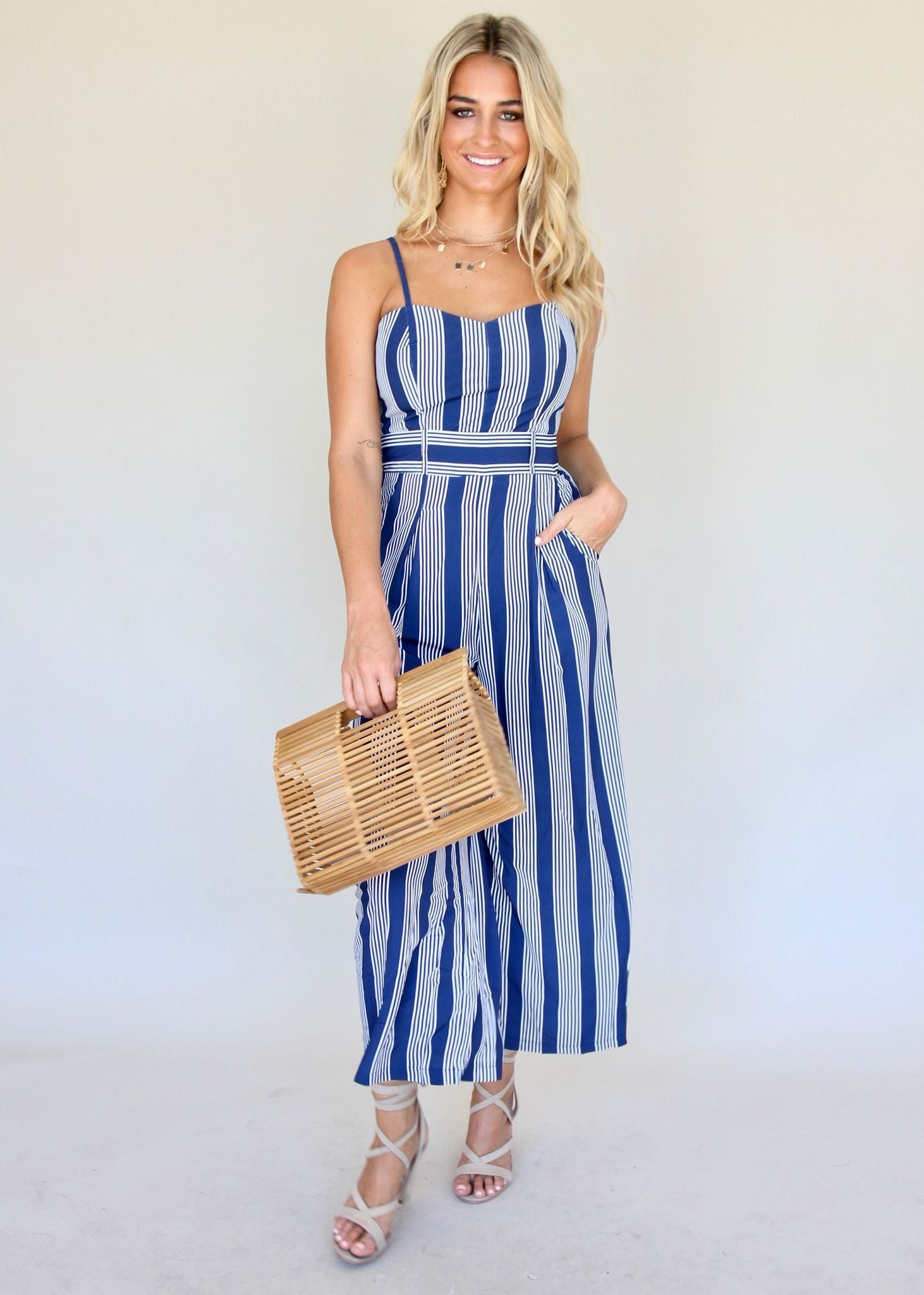 Free Spirits Pantsuit - Navy Stripe