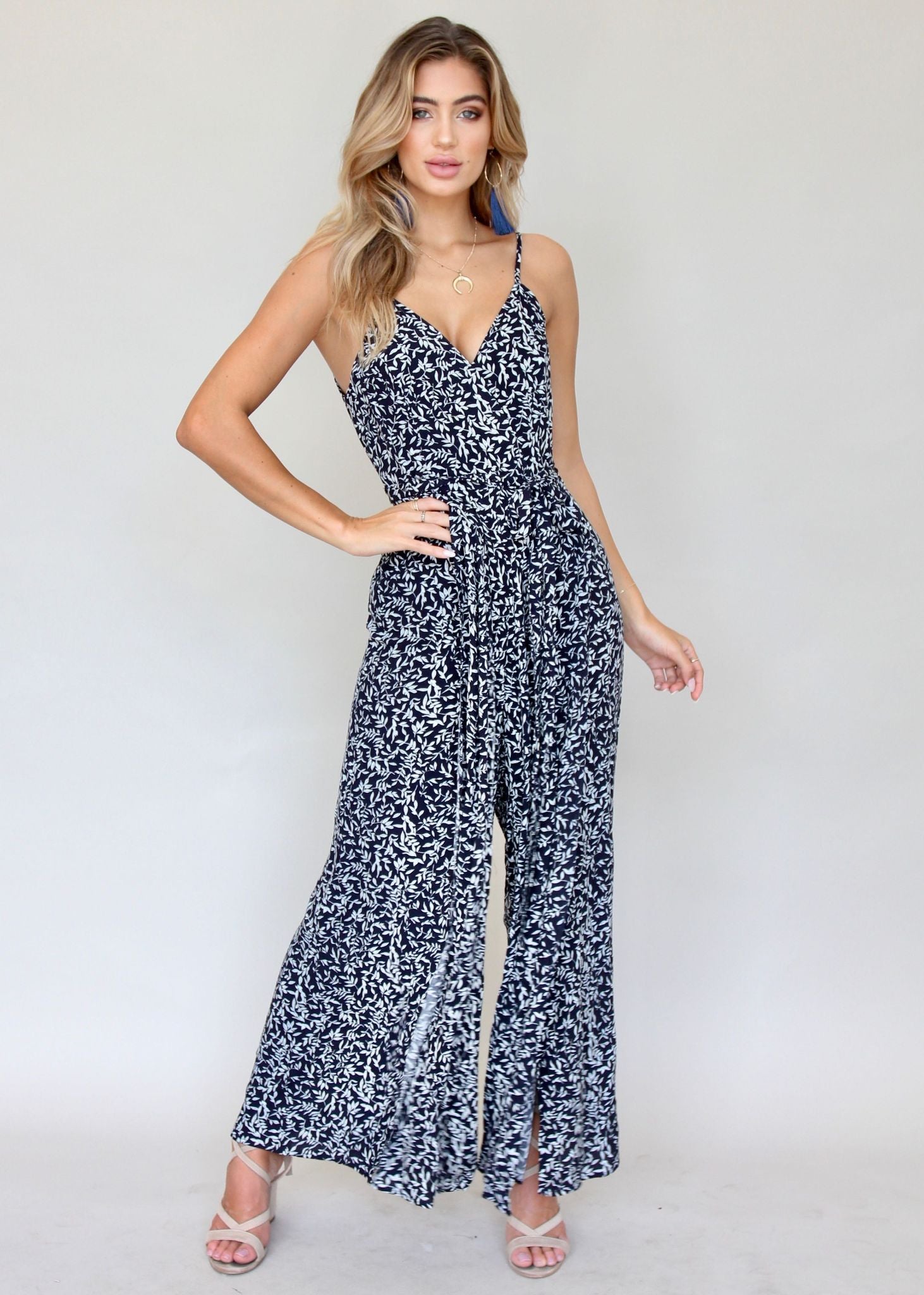 Take A Leap Pantsuit - Black Vine