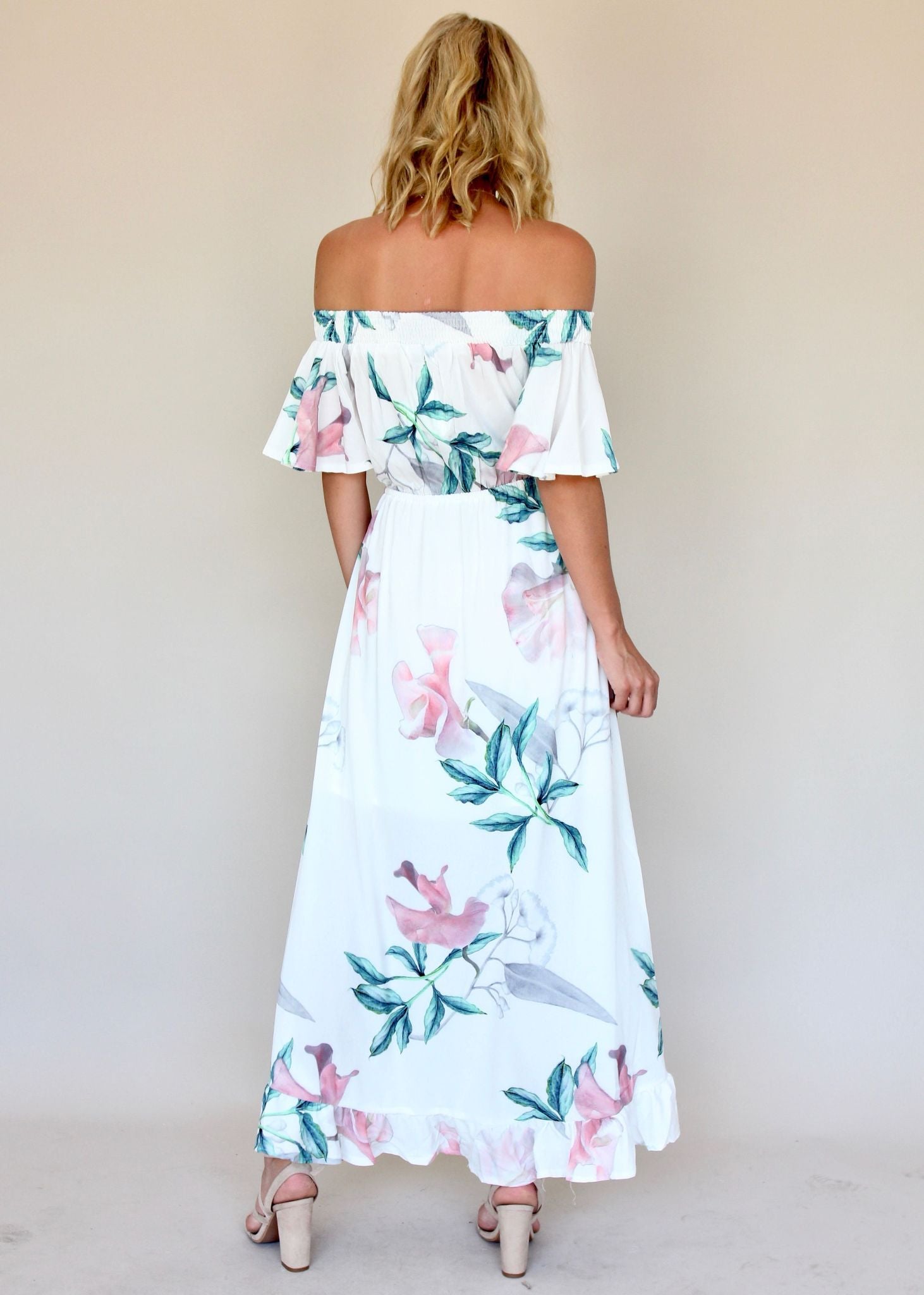 La Venus Off Shoulder Dress - Tropics