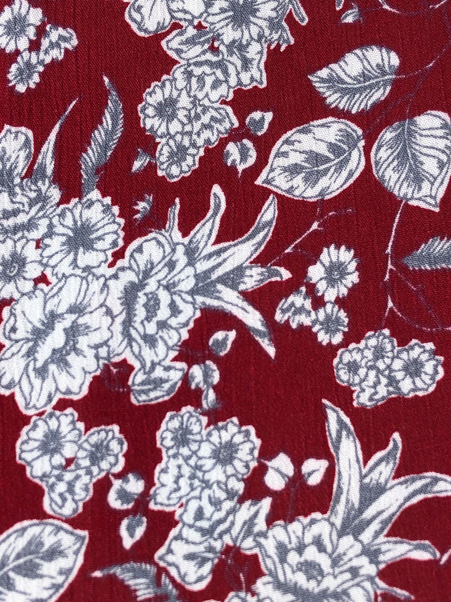 Gone Girl Wrap Dress - Maroon Floral