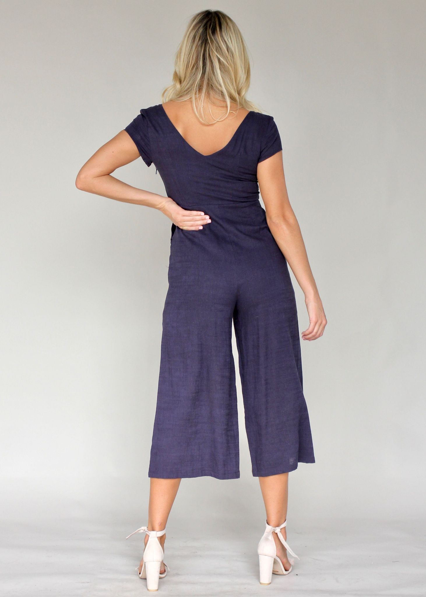 Open Skylight Pantsuit - Navy