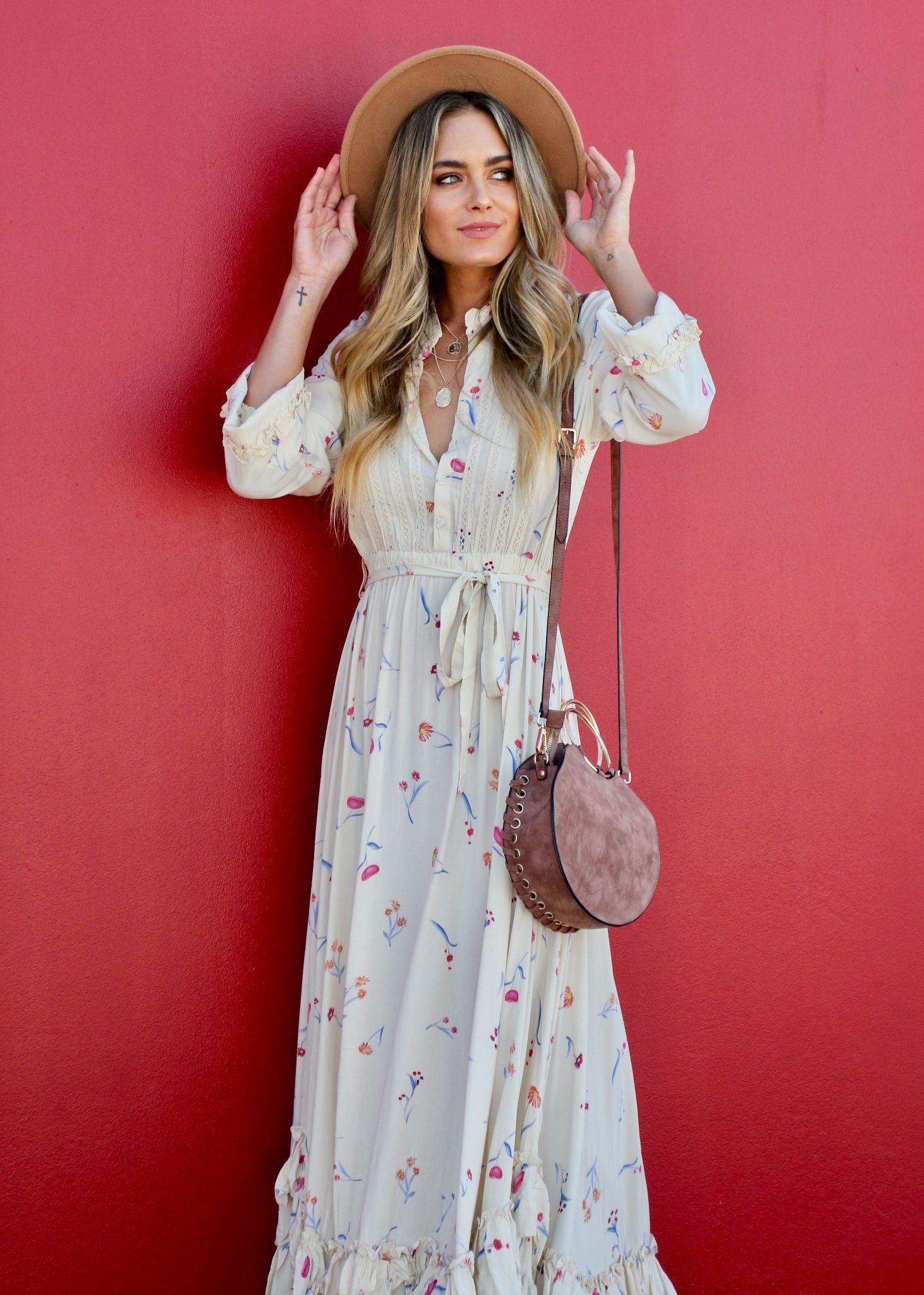 Roxanne Maxi Dress w/ Tie - Atlas