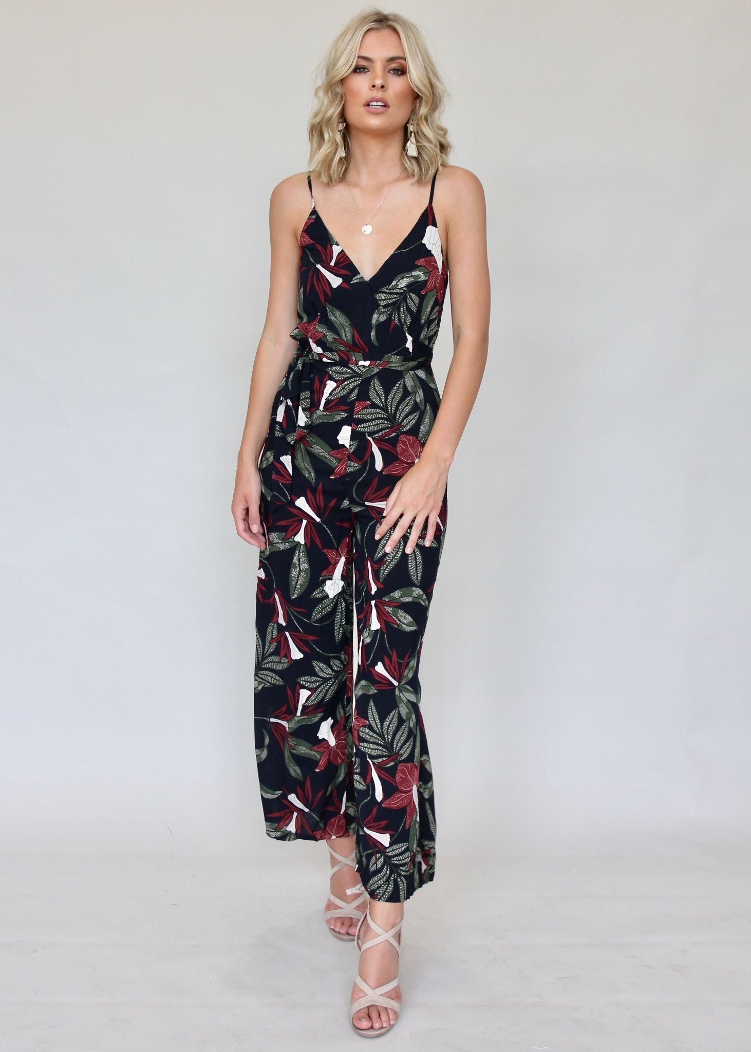 Hunter Journal Pantsuit - Black Palms