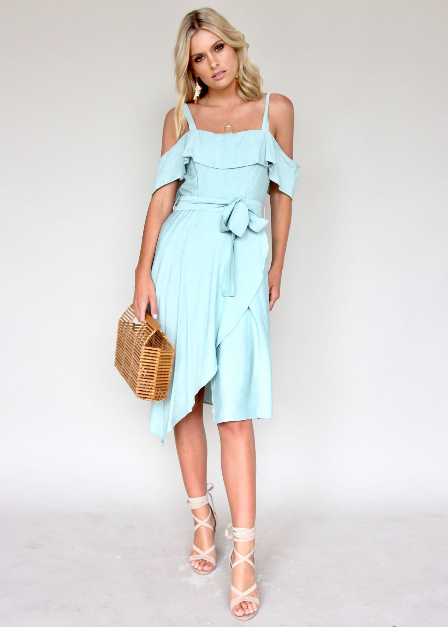 Call On You Midi Dress - Pistachio