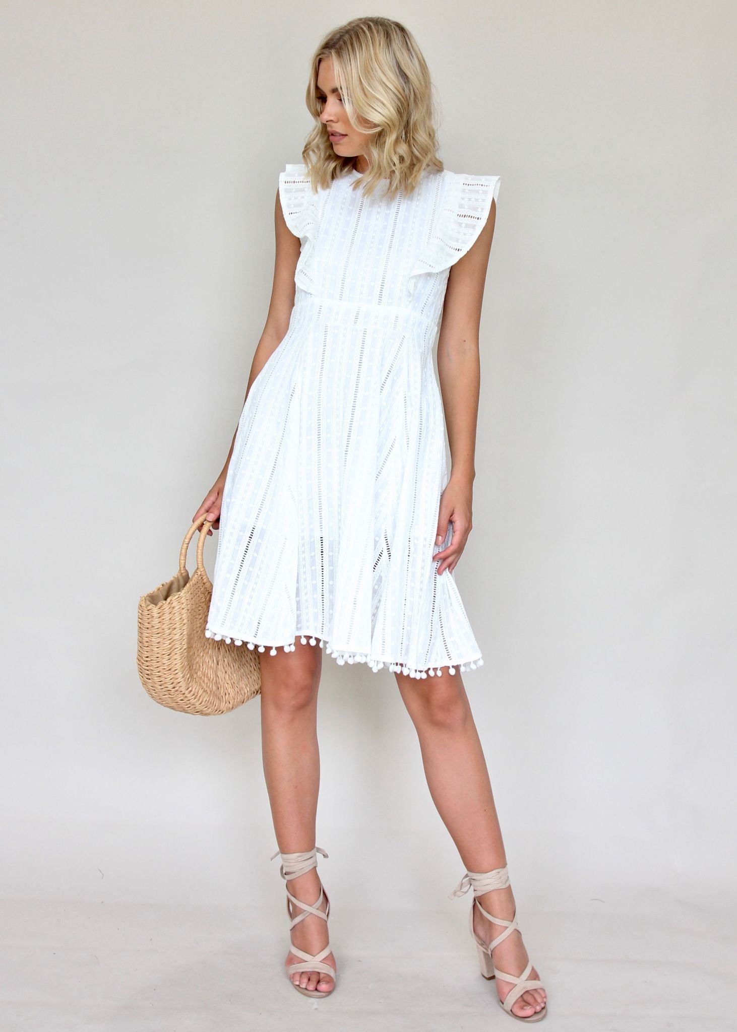 Talk About It Midi Dress - White
